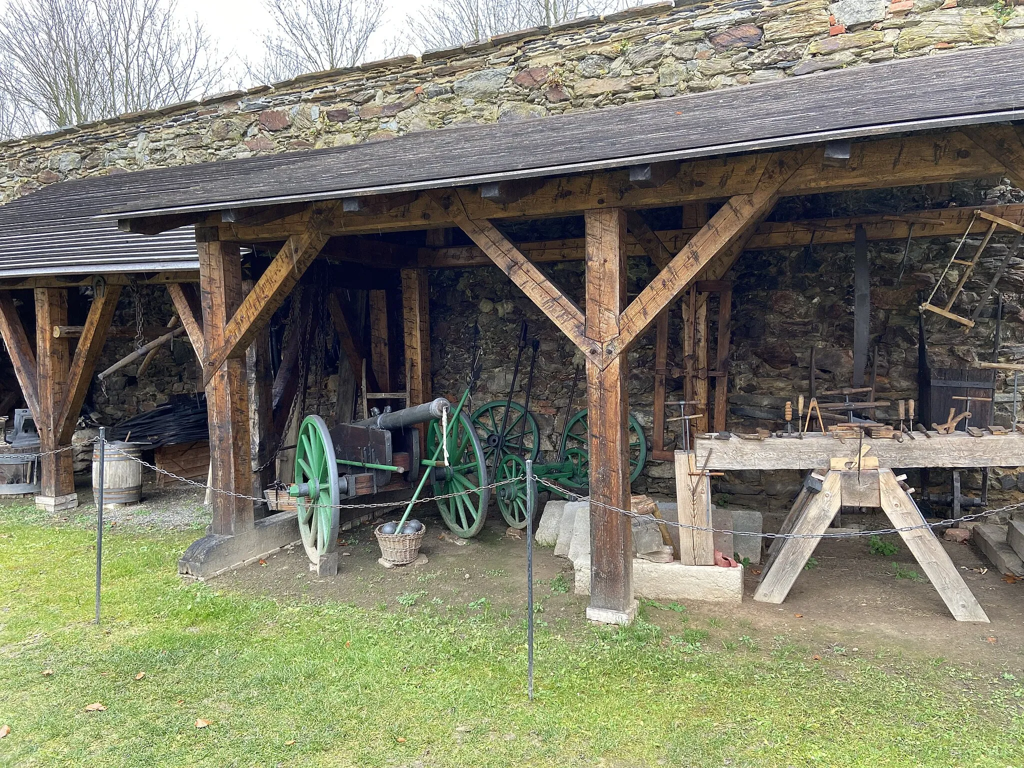 Photo showing: Tools in castle workshop