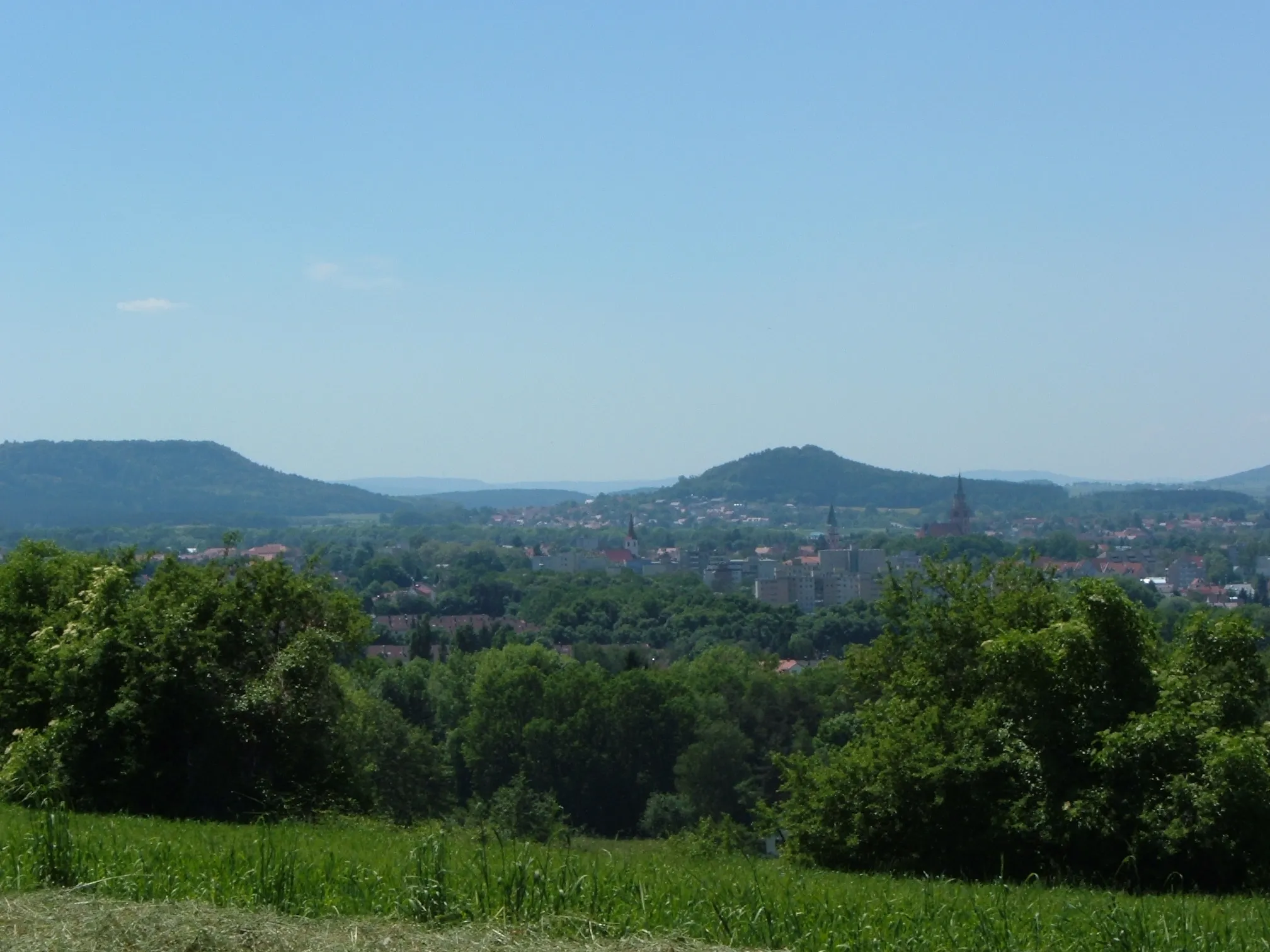 Photo showing: Blick auf Neumarkt, im Hintergrund Buchberg und Staufer Berg