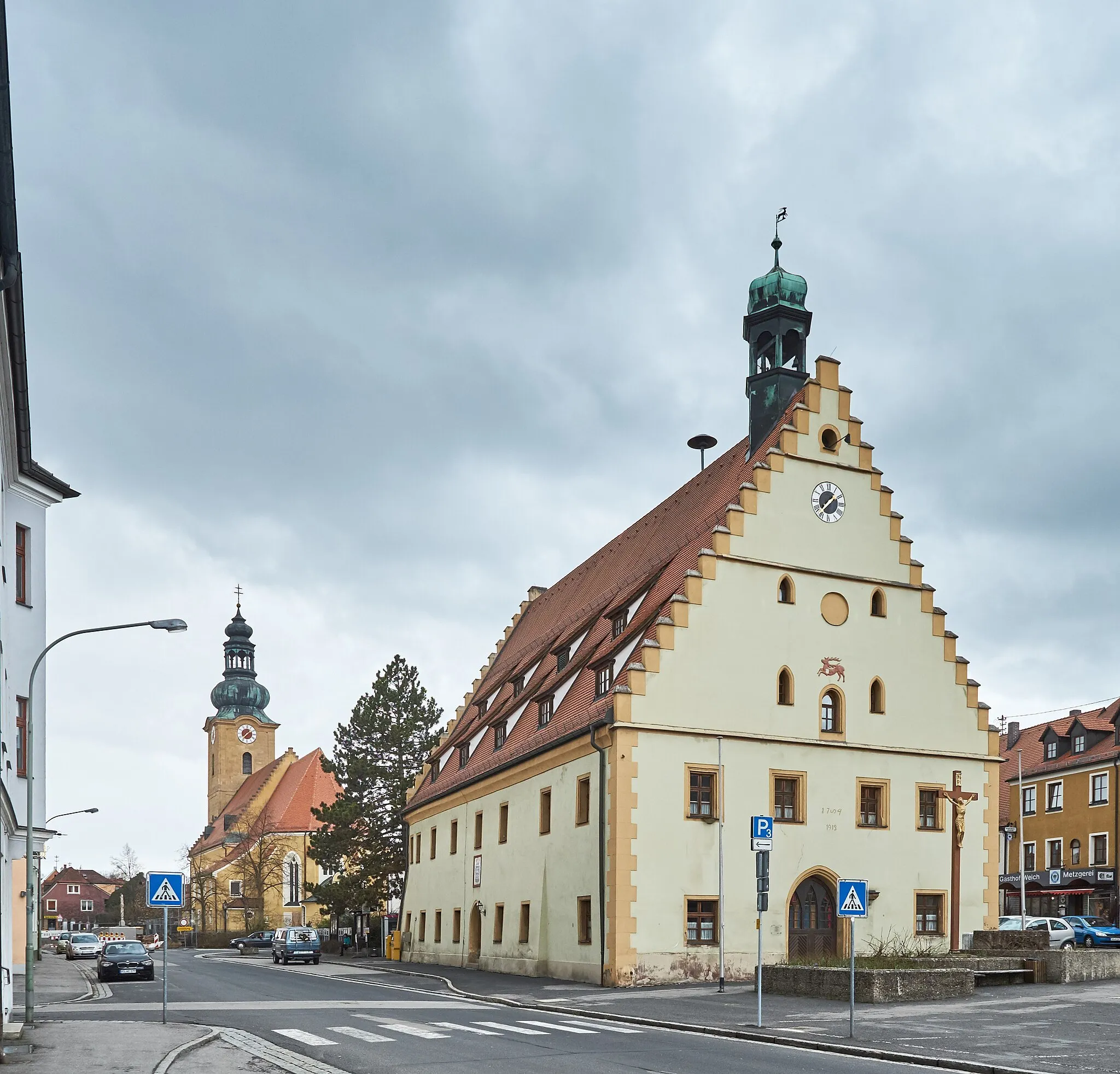 Photo showing: City hall in Hirschau, county Amberg-Sulzbach, Bavaria,  Germany