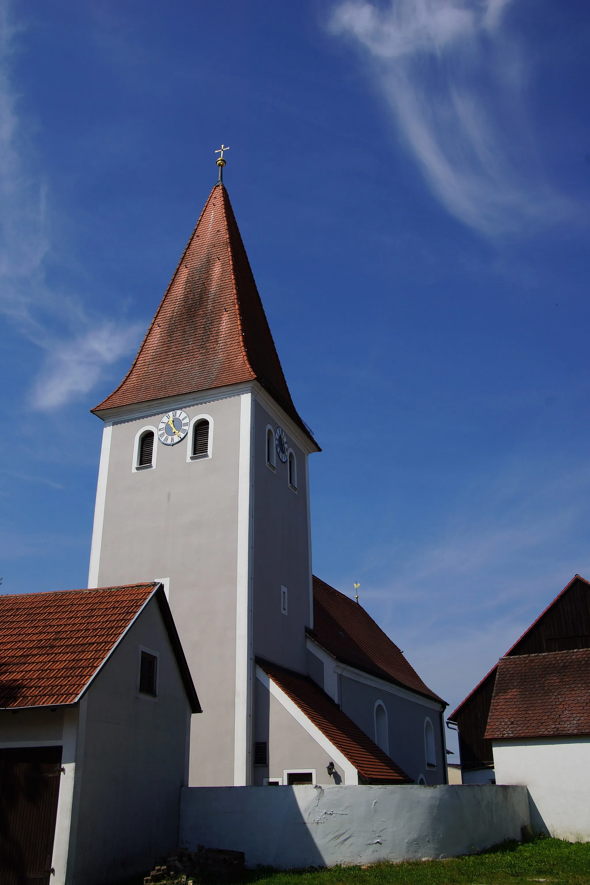 Photo showing: Die katholische Filialkirche St. Wolfgang im Juraort Litterzhofen, Stadt Eichstätt: