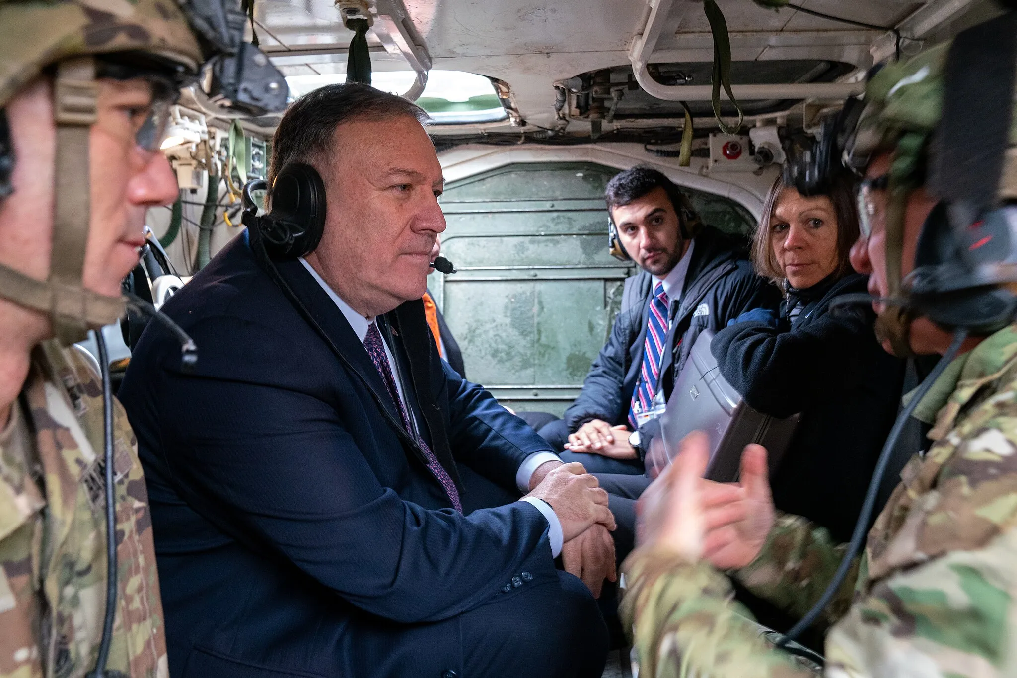 Photo showing: Secretary of State Michael R. Pompeo participates in a Live-Fire Exercise with U.S. Army soldiers in Grafenwoehr, Germany, on November 7, 2019. [State Department photo by Ron Przysucha/ Public Domain]