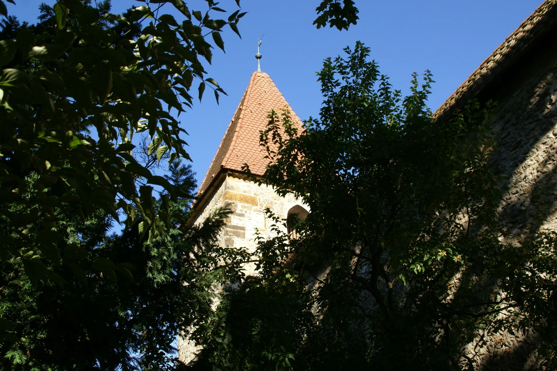 Photo showing: Tower at the city wall near Jesuitenfahrt in Amberg, Germany