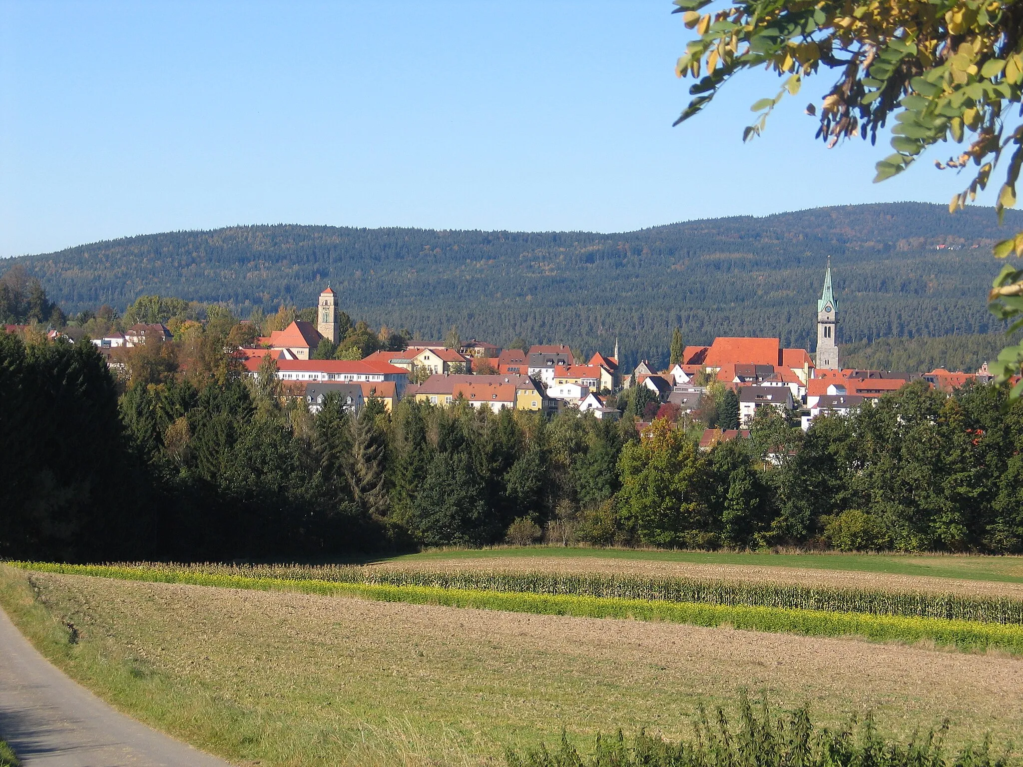 Photo showing: Stadt Erbendorf von Hauxdorf aus gesehen