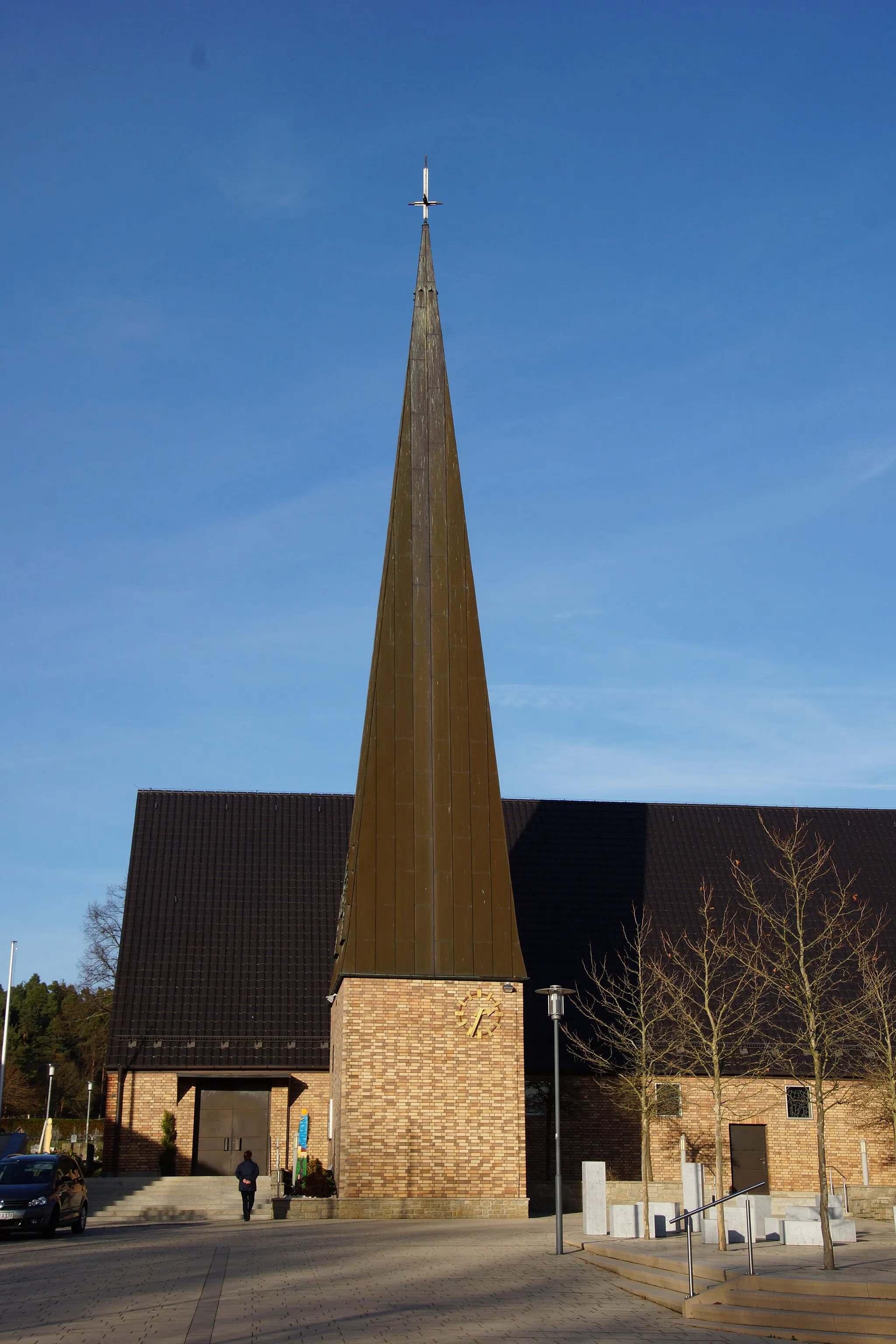 Photo showing: Die katholische Pfarrirche St. Albertus Magnus in Dürnsricht, Gemeinde Fensterbach