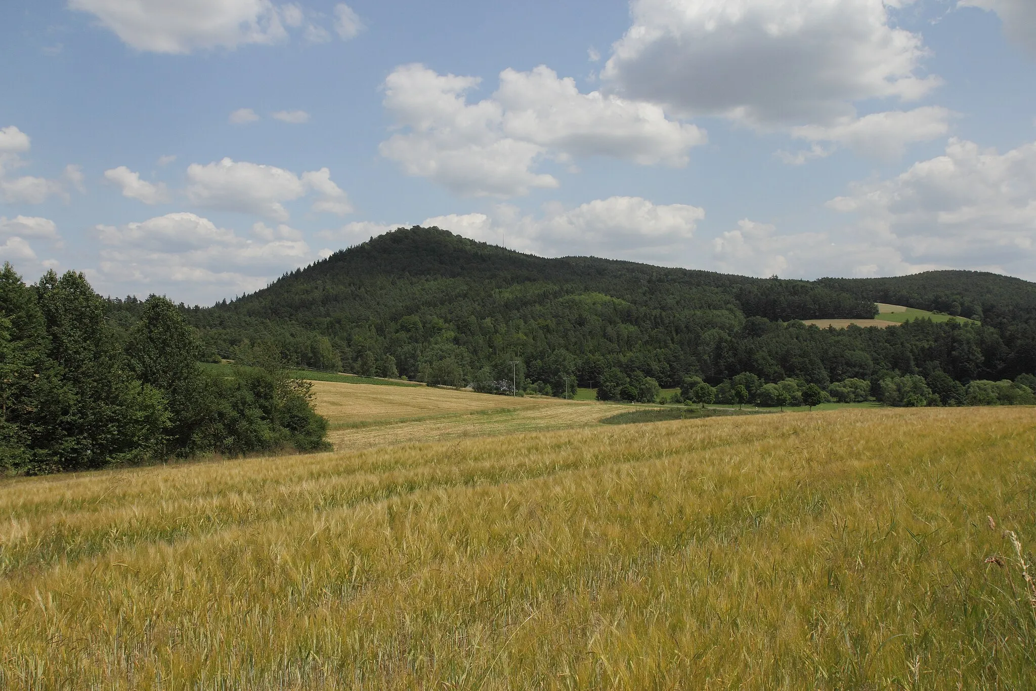 Photo showing: Burgstall Warberg - Ansicht des Warenberges aus westlicher Richtung
