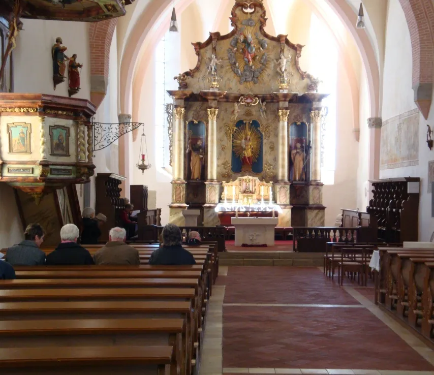 Photo showing: inside the church in Adlersberg near pettendorf