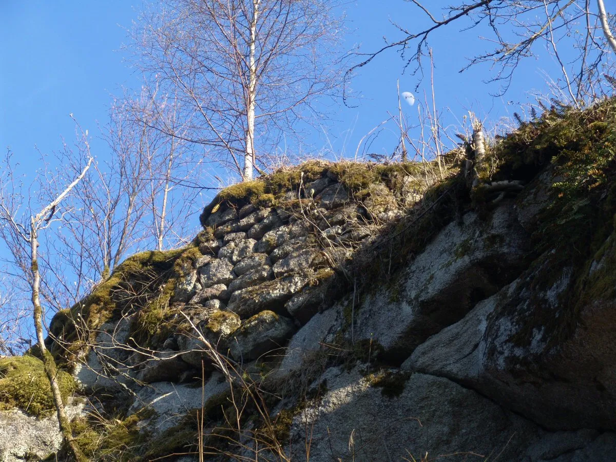 Photo showing: Letztes Mauerstück Burgstall Haselstein bei Floß