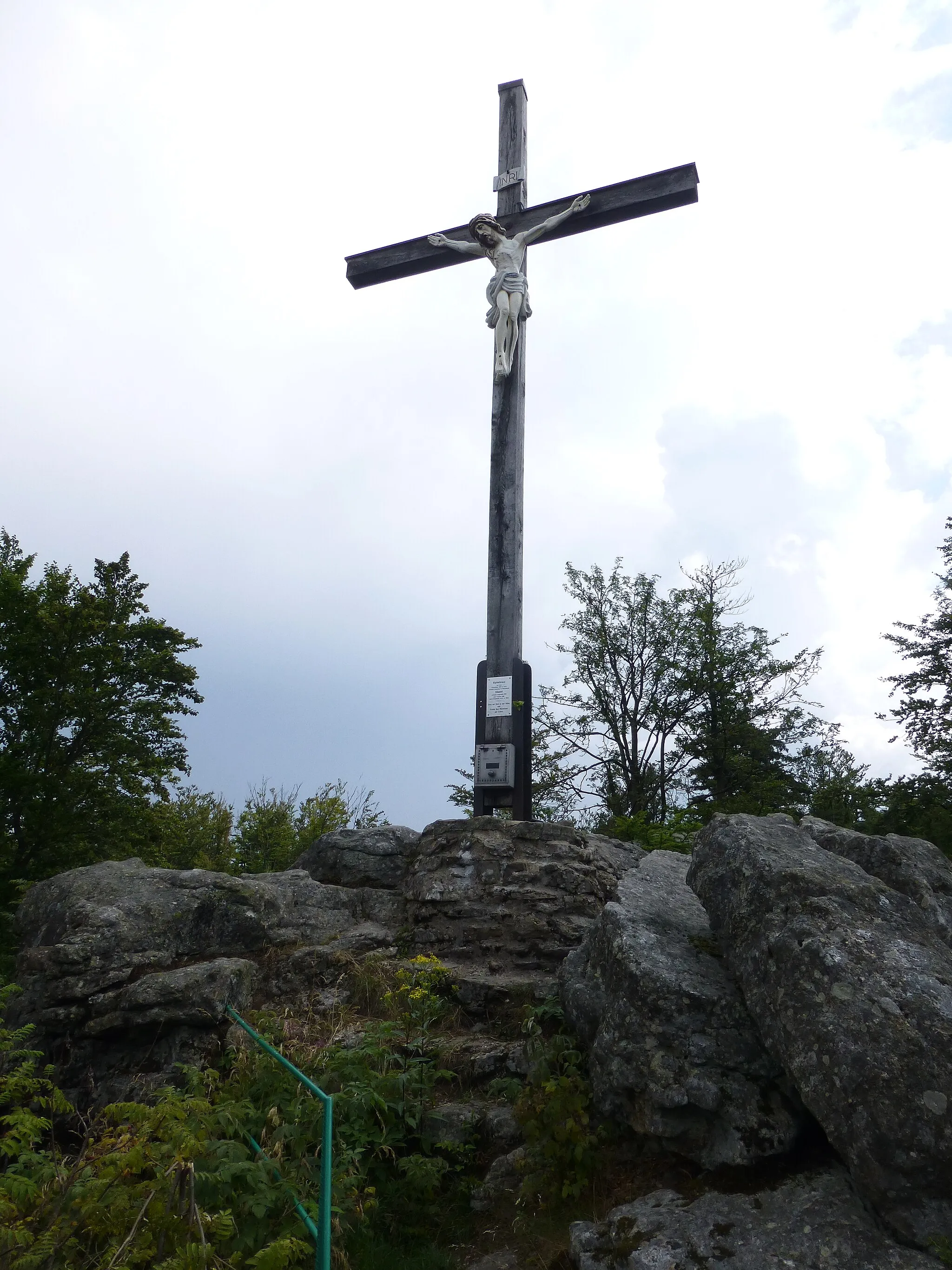 Photo showing: Gipfelkreuz auf dem Kreuzfelsen (höchster Punkt auf dem Gibacht)