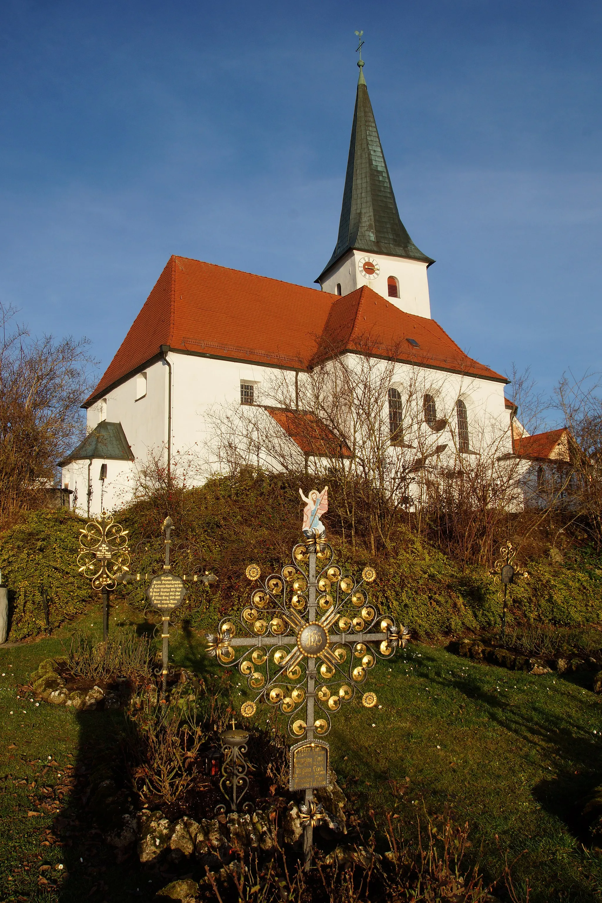 Photo showing: Die katholische Pfarrkirche St. Stephan im Oberpfälzischen Dietkirchen: