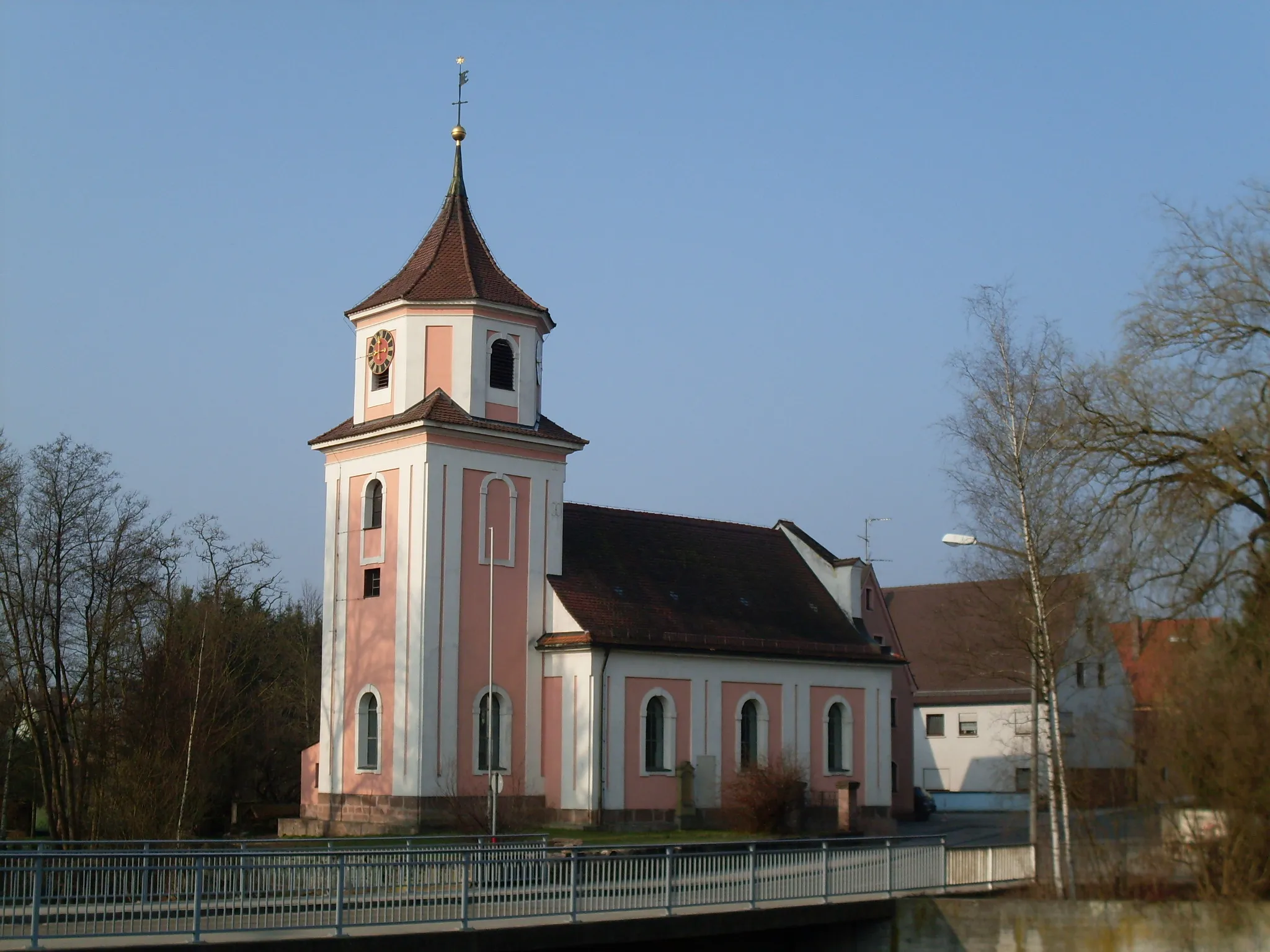 Photo showing: Dreifaltigkeitskirche Eckersmühlen, 1709/10 nach den Plänen von Lorenzo Salle erbaut.