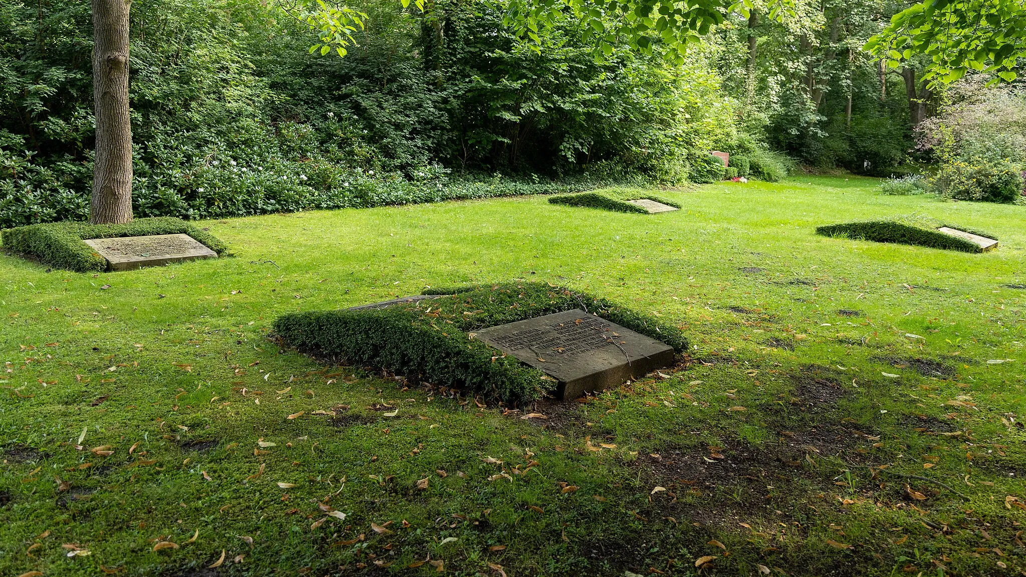 Photo showing: Gedenkstätte Justizopfer auf dem Nordfriedhof Kiel: Feld W ist die letzte Ruhestätte von standrechtlich Erschossenen. Die verurteilten Wehrmachtsangehörigen wurden auf dem Schießstand Holtenau erschossen und auf dem Nordfriedhof bestattet. Verzeichnet sind hier 64 Tote, von 35 ist bekannt, dass sie erschossen wurden. Einer von ihnen starb am Tag nach seinem 20 Geburtstag.