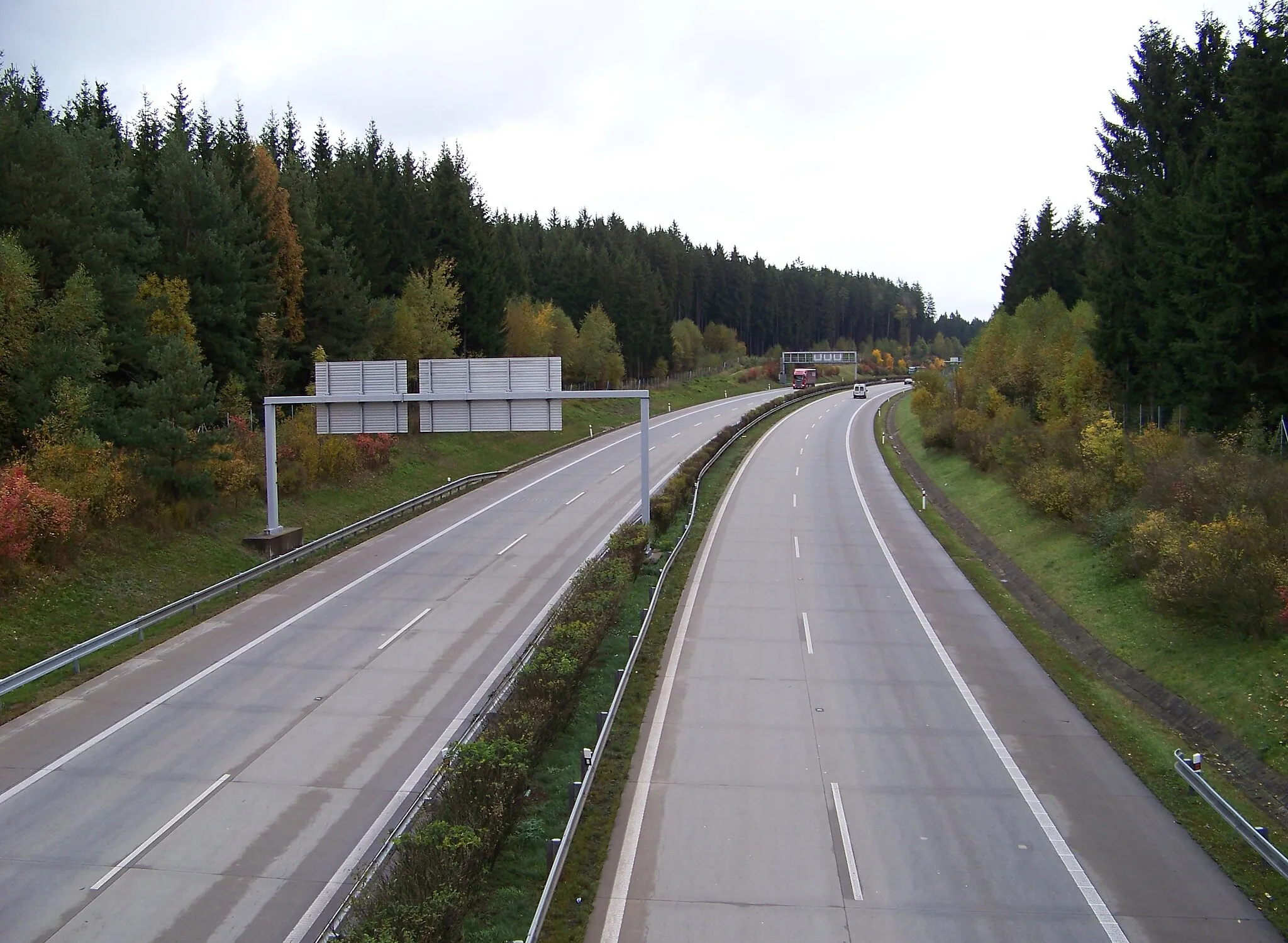 Photo showing: Rozvadov, Tachov District, Plzeň Region. D5 motorway.