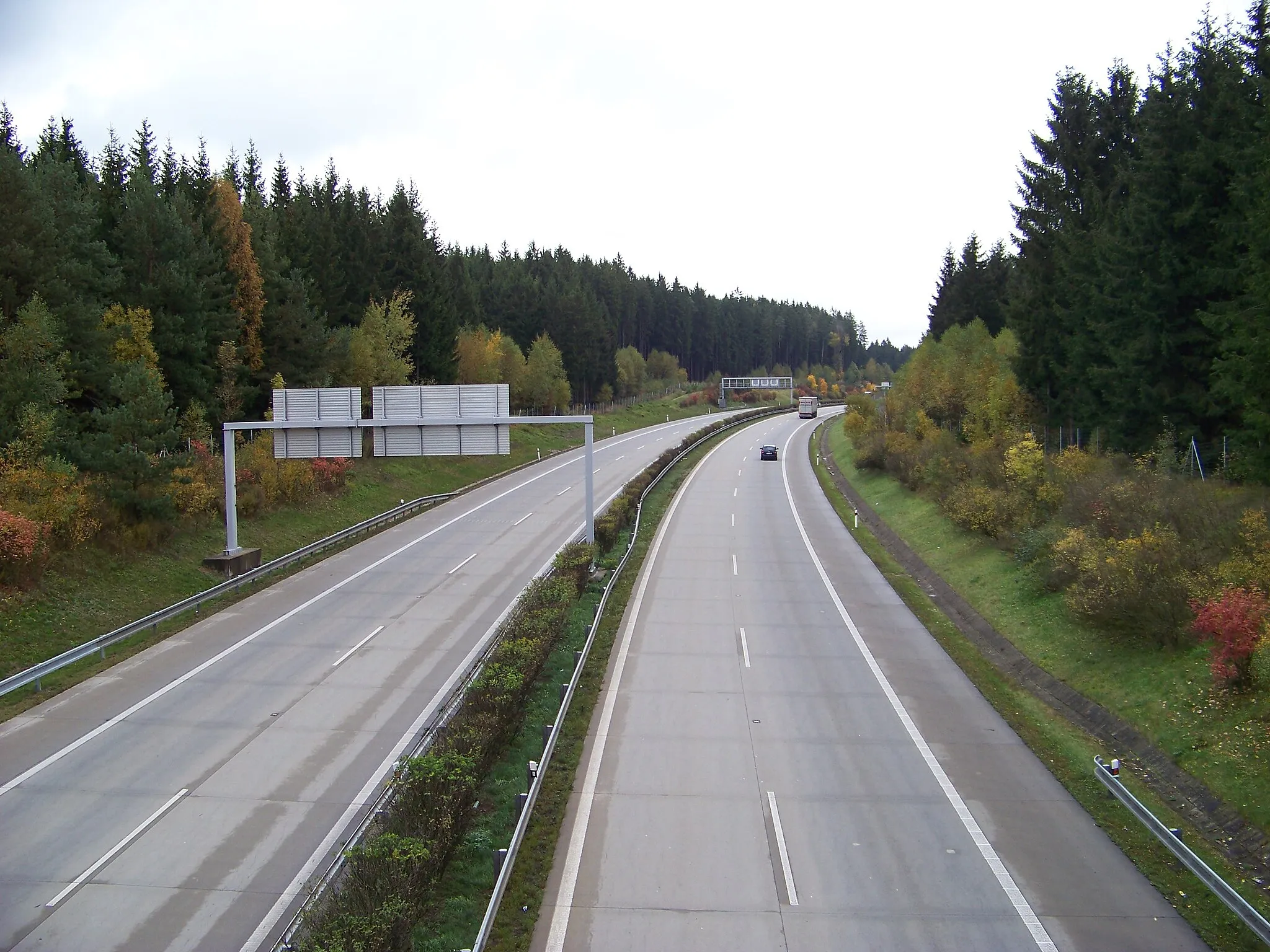 Photo showing: Rozvadov, Tachov District, Plzeň Region. D5 motorway.