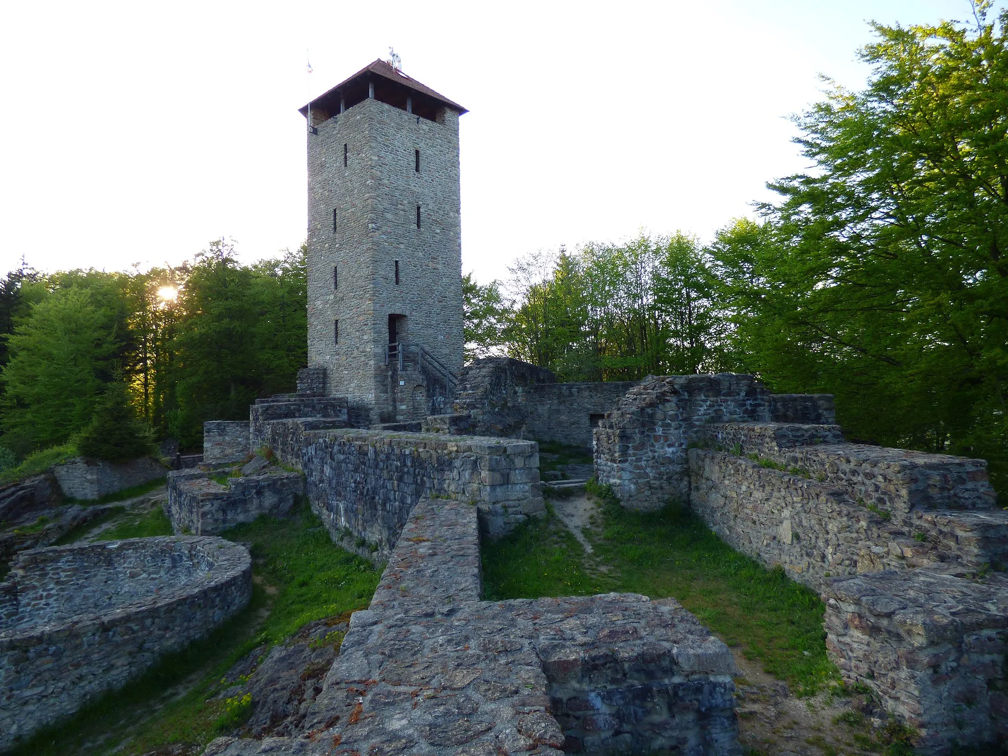 Photo showing: Burg Altnußberg im Landkreis Regen in Bayern.