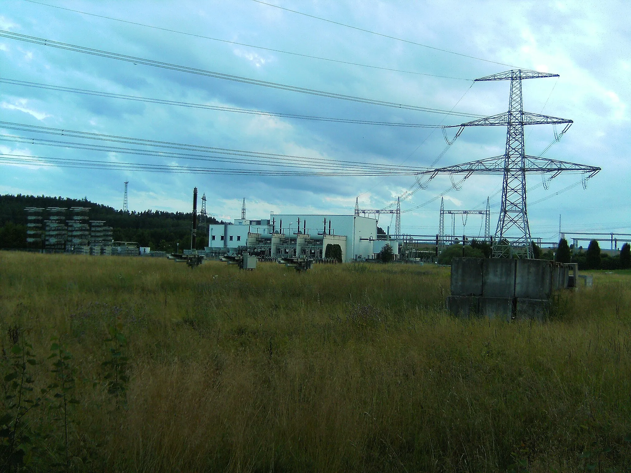 Photo showing: Etzenricht substation, switchyard of former GKK Etzenricht