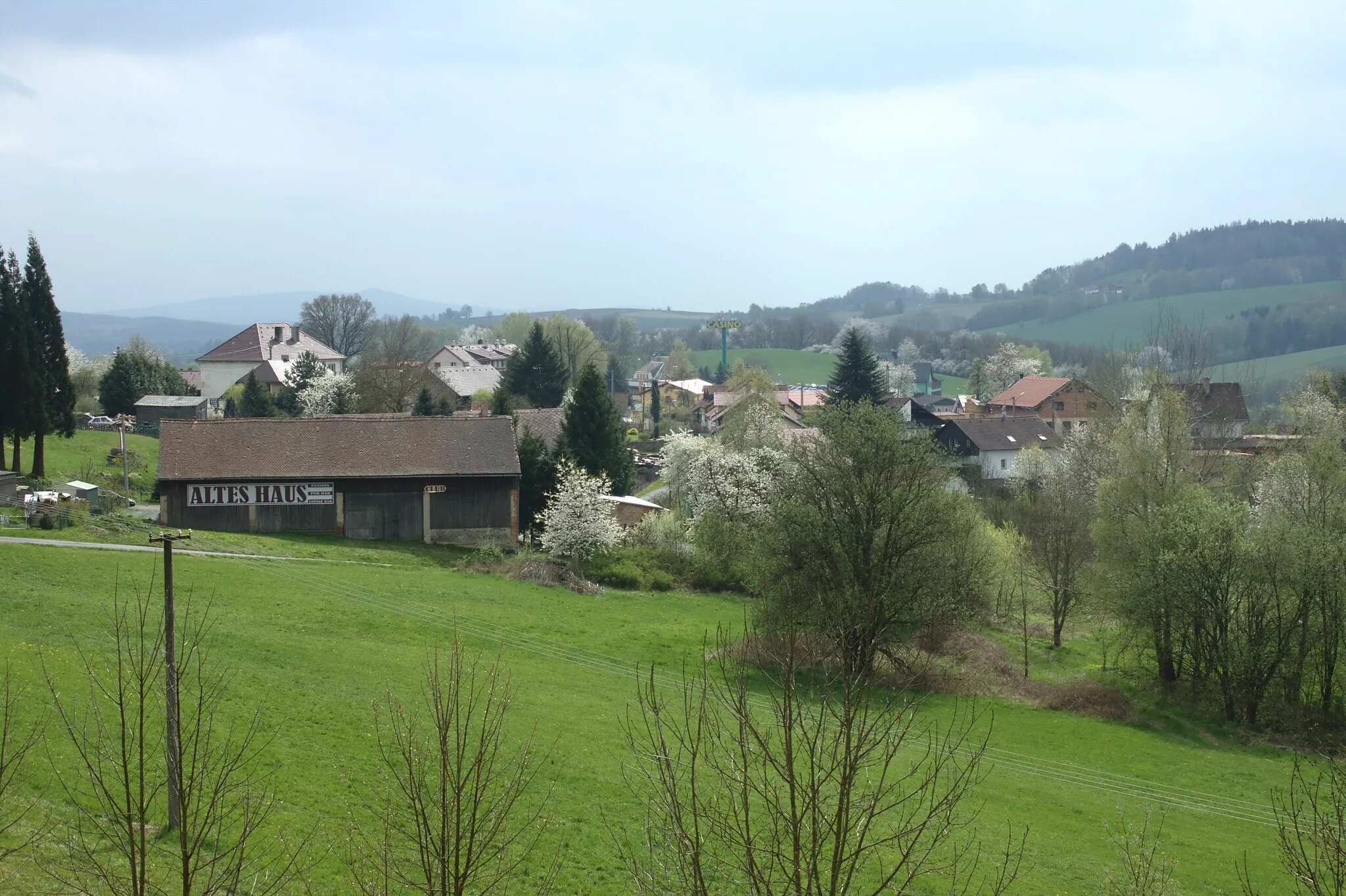 Photo showing: View of Dolní Folmava from north, Plzeň Region, CZ