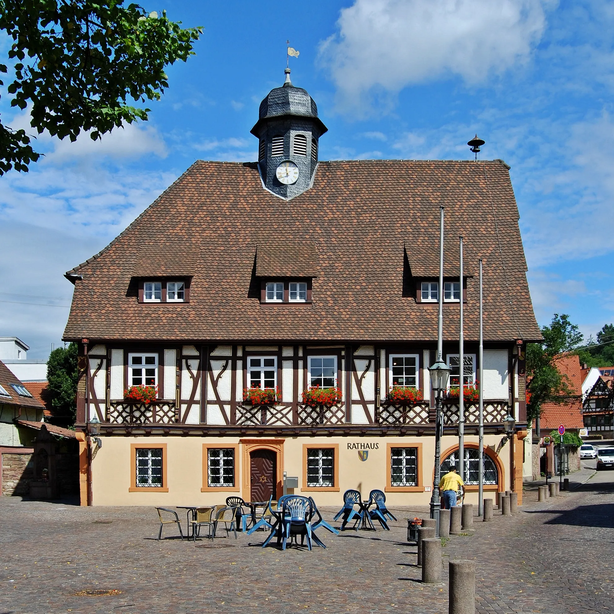 Photo showing: The town hall of Grötzingen (part of Karlsruhe since 1974), Baden-Württemberg.