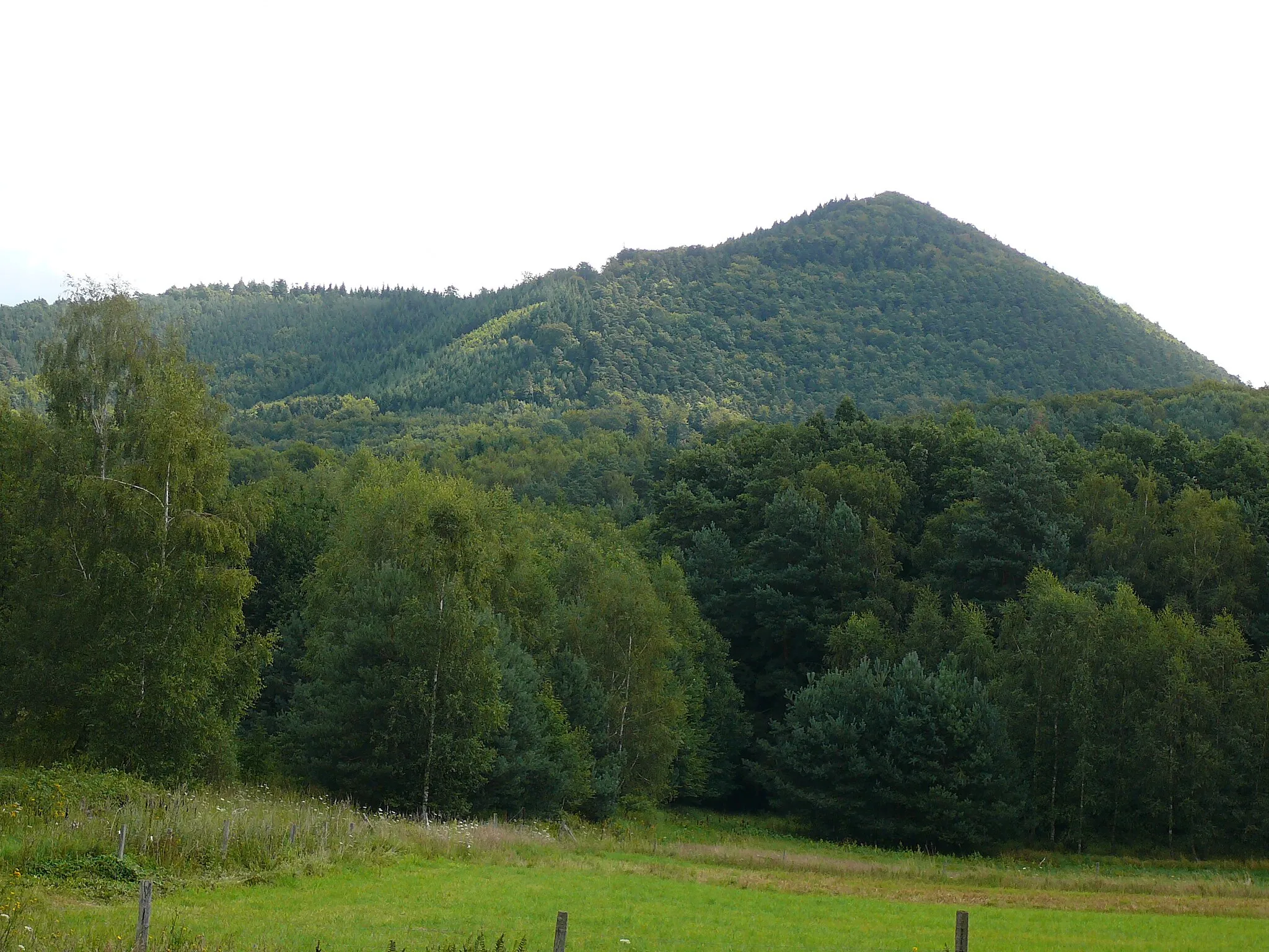 Photo showing: Der Rehberg als Kegelrückenberg: Blick von Südwesten