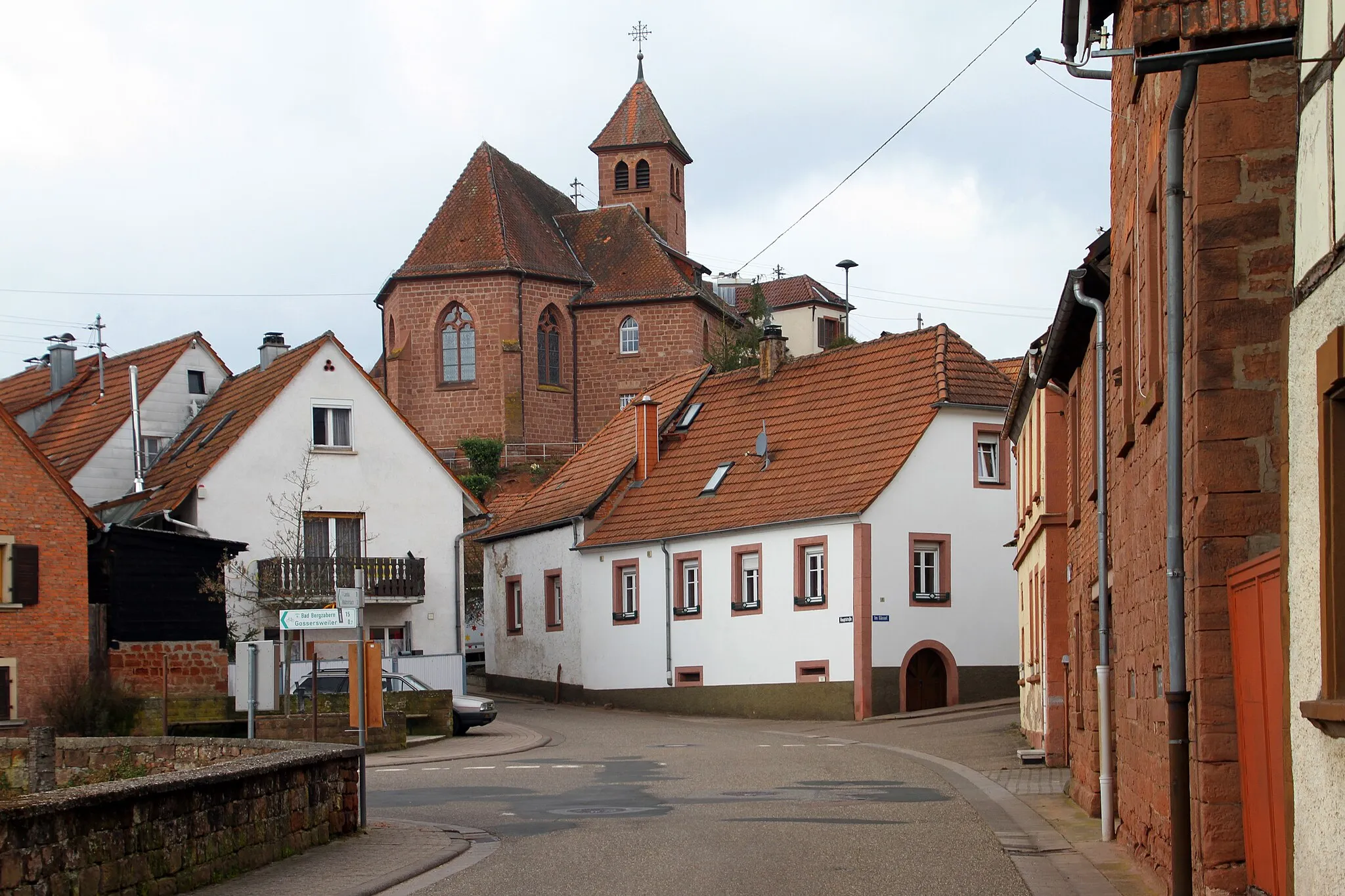 Photo showing: Church of Saint Sylvester in Völkersweiler.