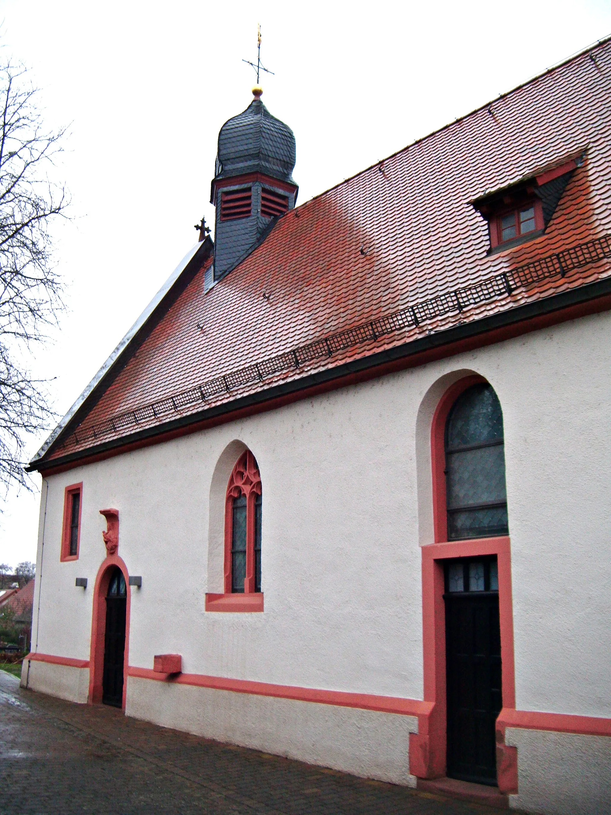 Photo showing: Kath. Kirche St. Valentin (früher St. Martin), Mertesheim, um 1500, ehemalige Eigenkirche der Abtei Glandern in Lothringen