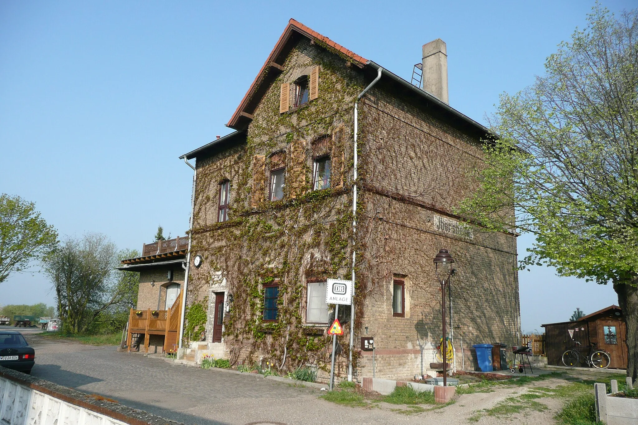Photo showing: Bahnhof in Ibersheim (in Betrieb von 1900 bis 1969)