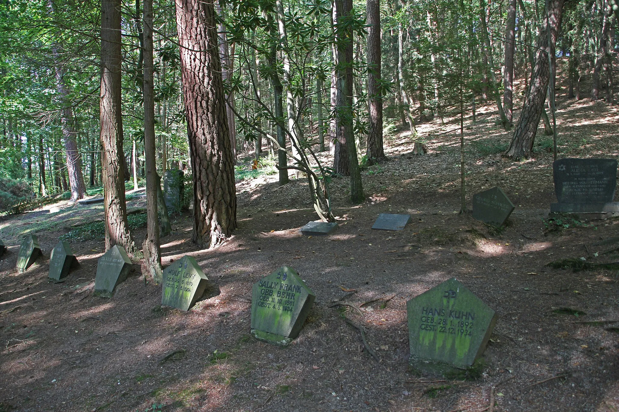 Photo showing: Pirmasens, Waldfriedhof, Judenfriedhof in der Südwestecke; 1927 eröffnet, 56 Grabsteine.