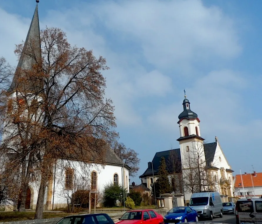 Photo showing: Beindersheim, ev.und kath. Kirche