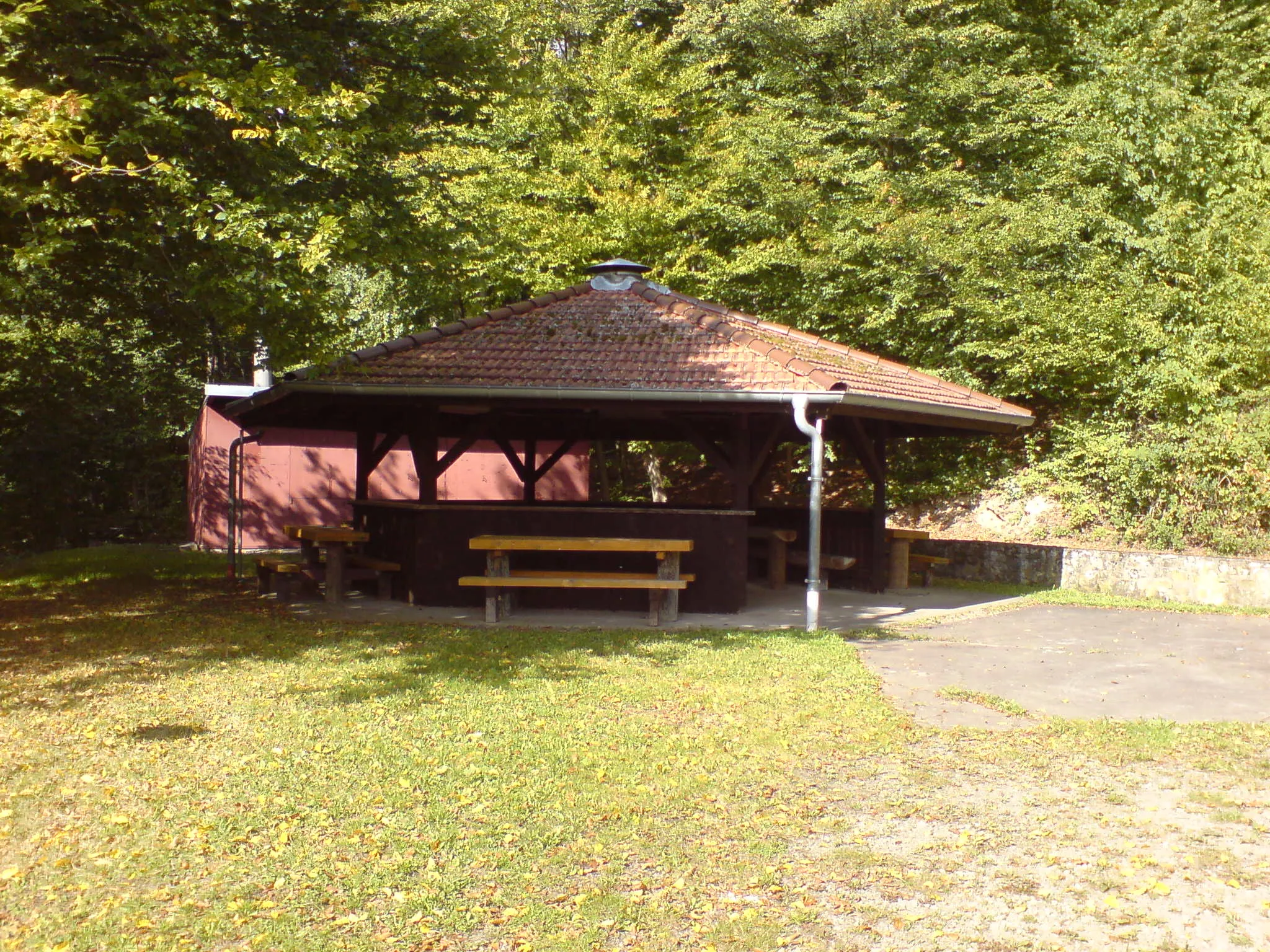 Photo showing: Die Hütte am Sauling des PWV Bosenbach.