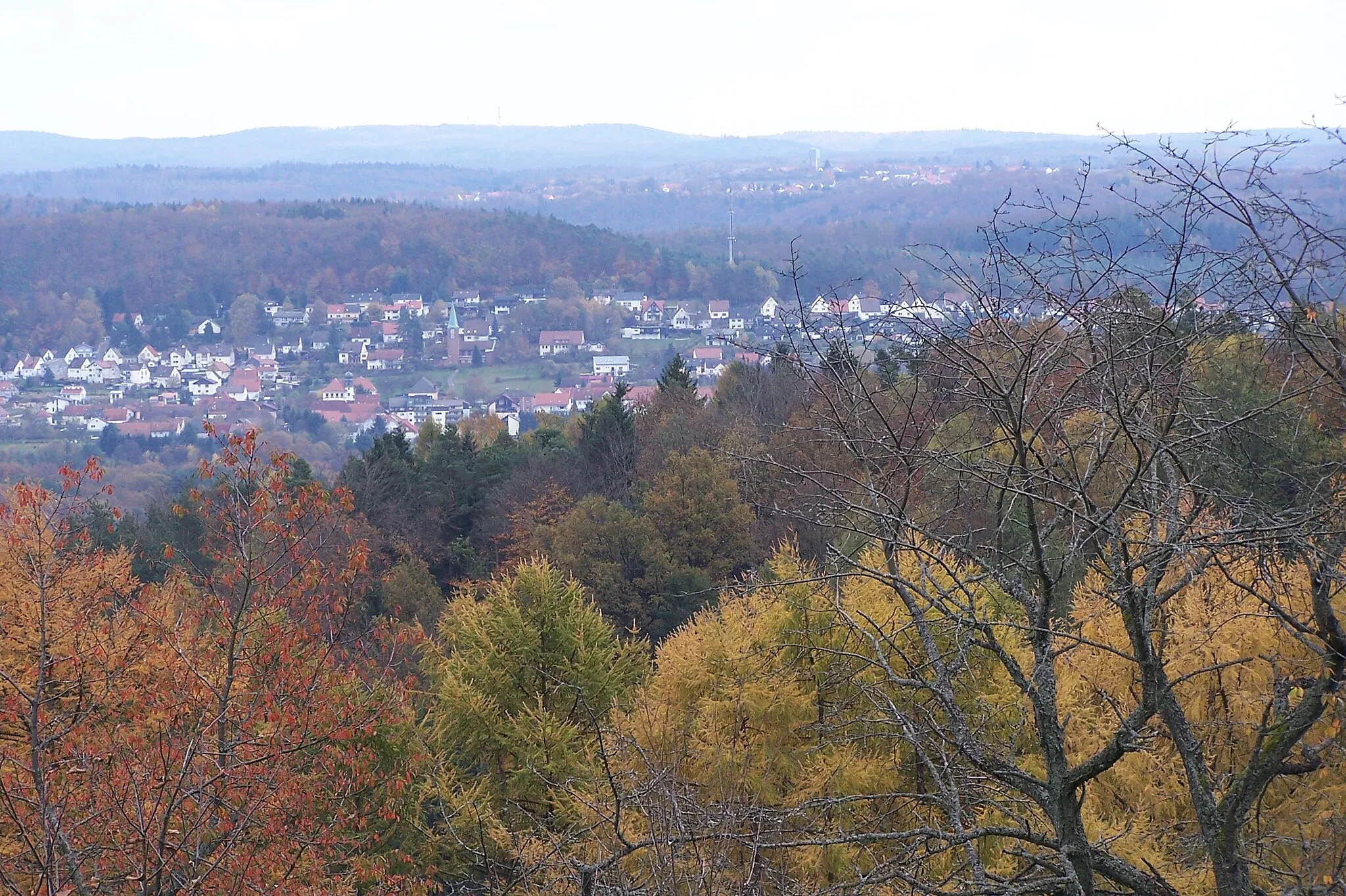 Photo showing: Ortsansicht von Schopp in Rheinland-Pfalz, von Krickenbach aus gesehen.