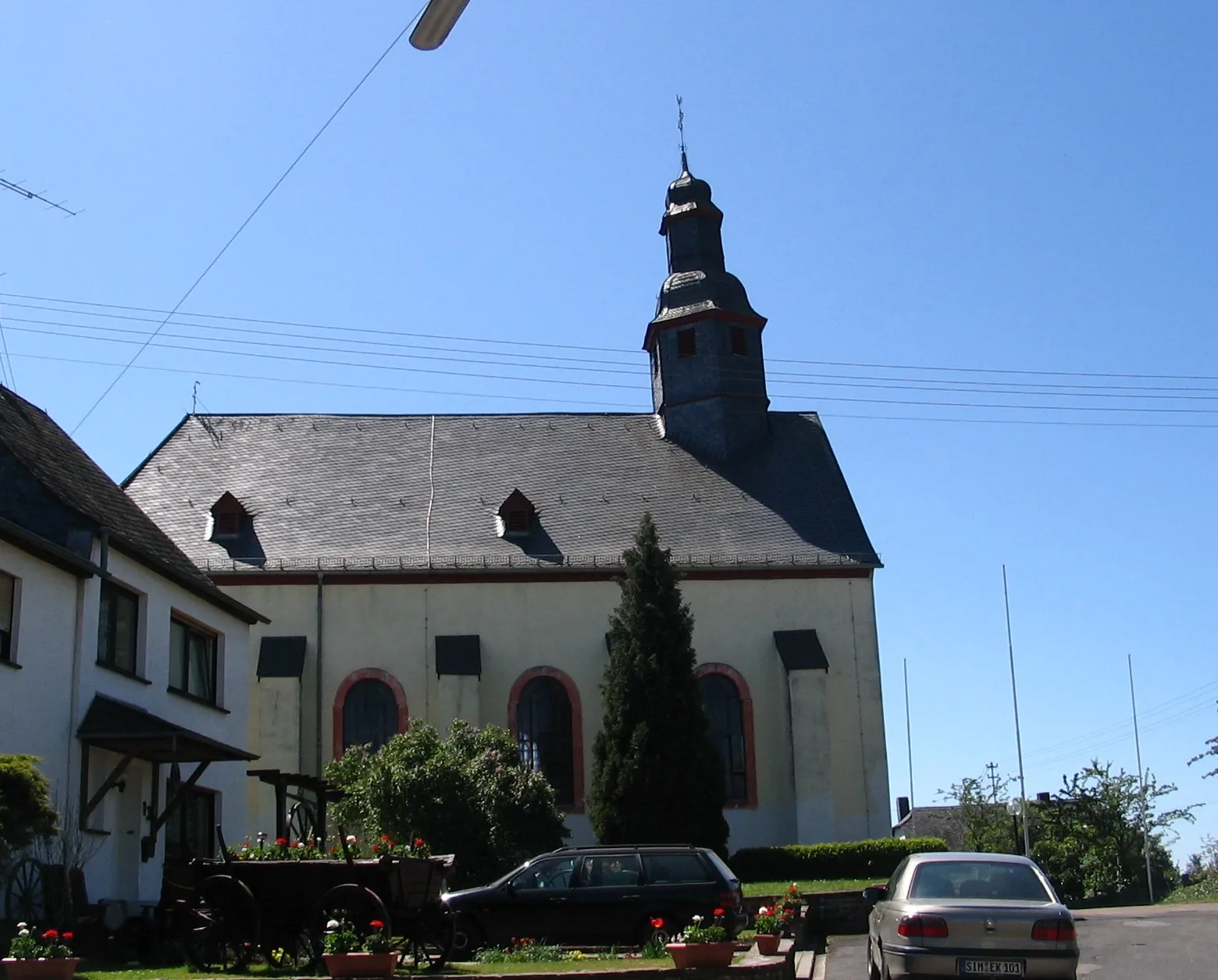 Photo showing: center of village Dommershausen in the Hunsrück landscape, Germany