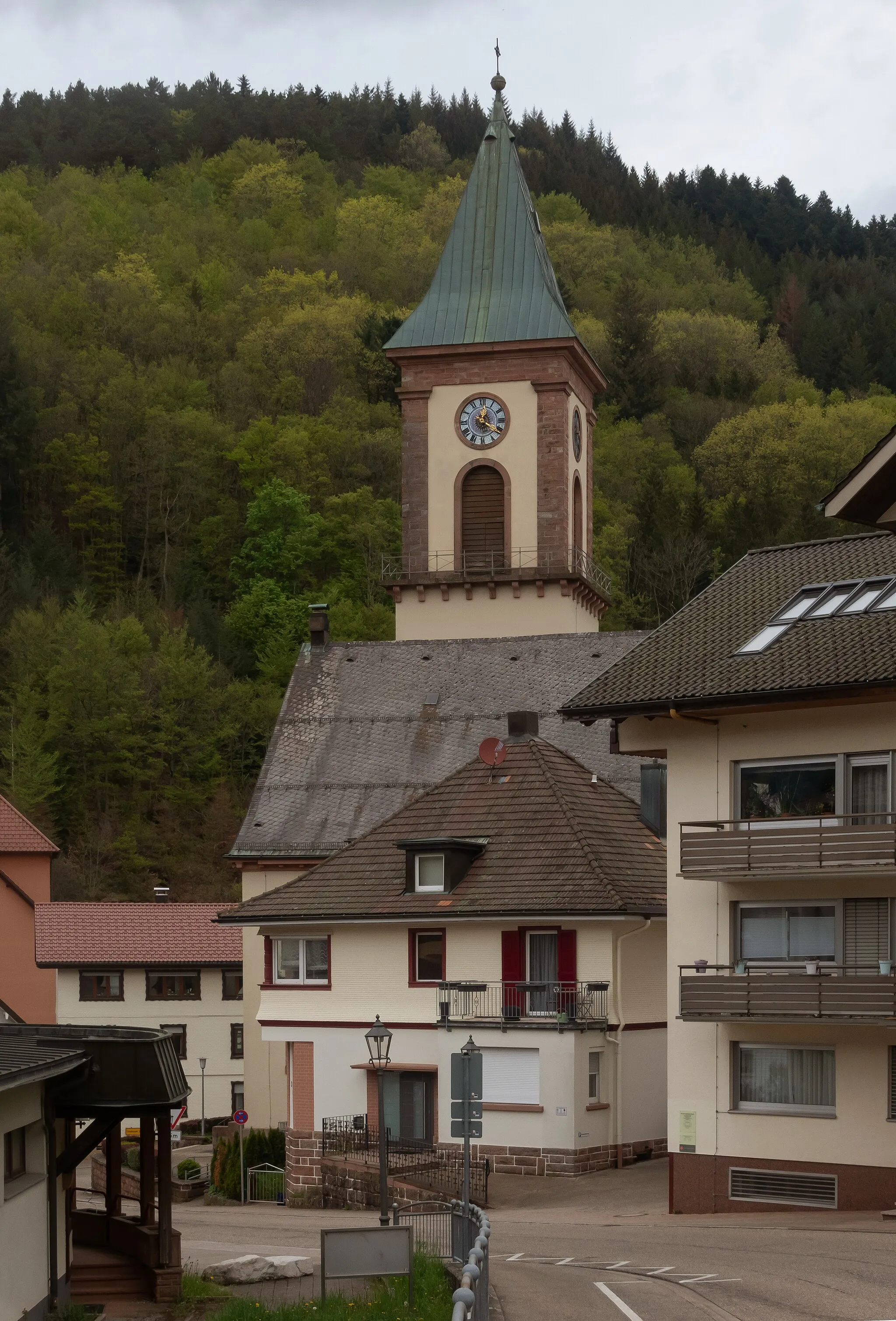 Photo showing: Bad Peterstal, churchtower (Kirche Sankt Peter und Paul)