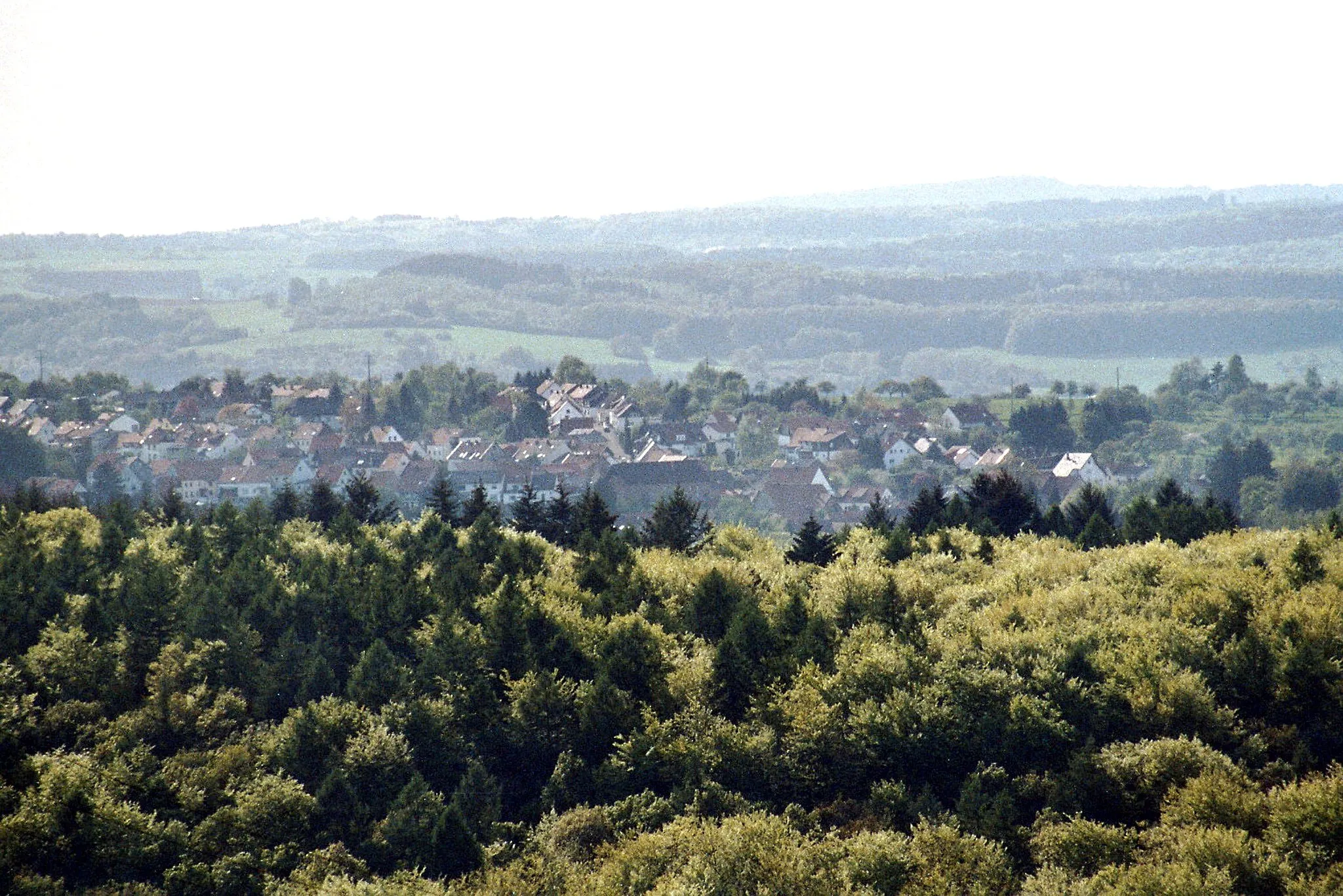 Photo showing: this is Brücken, not Steinbach am Glan, view to the village
