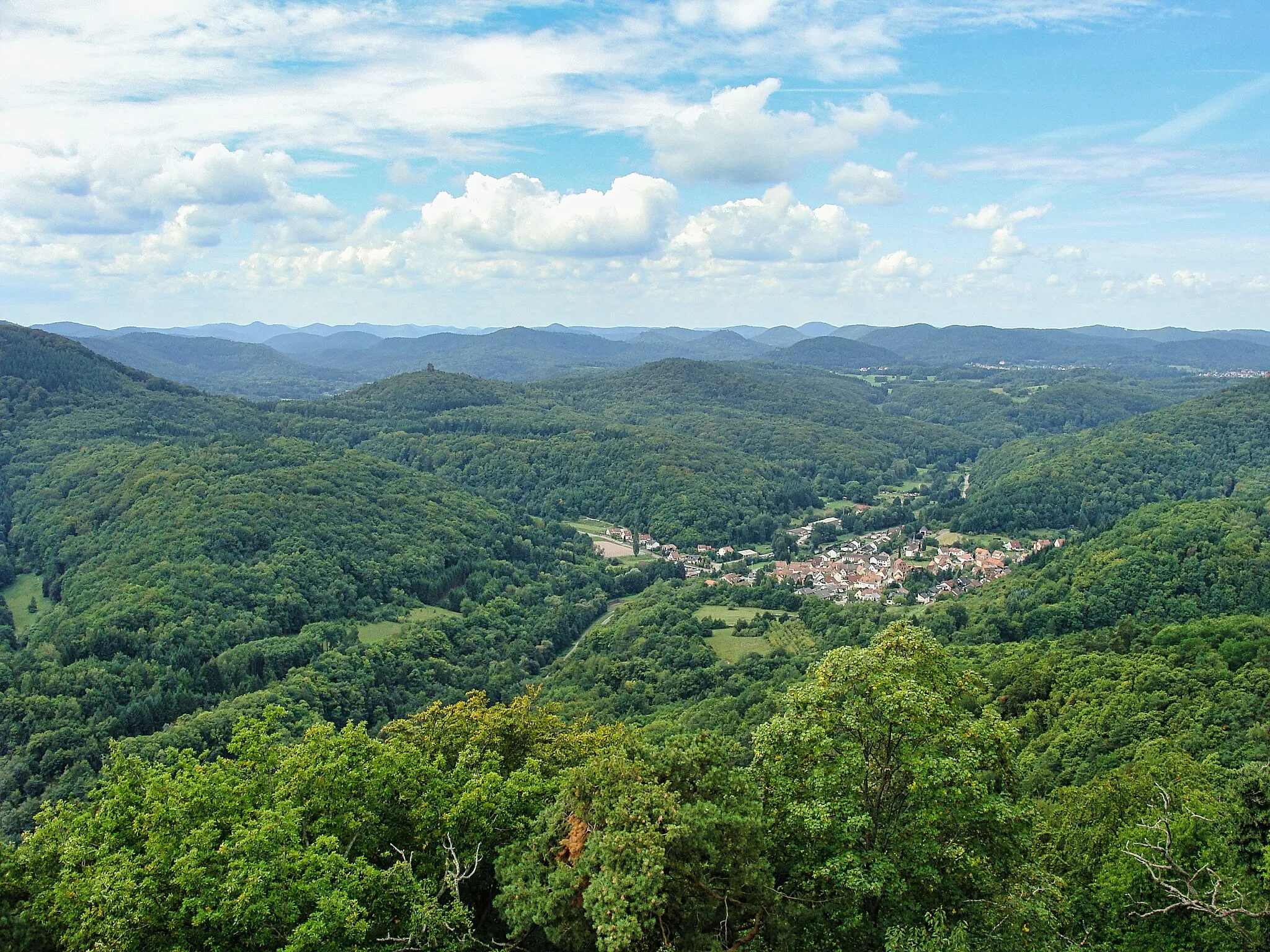 Photo showing: Waldhambach (Pfalz) - Blick von der Madenburg