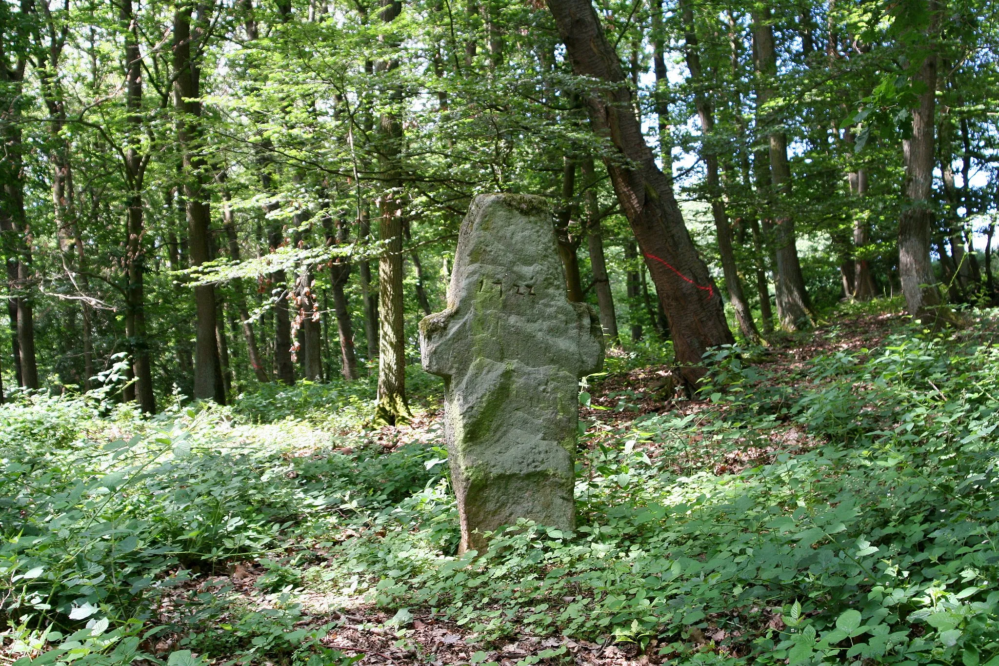 Photo showing: Steinkreuz im Eicheler Wald.