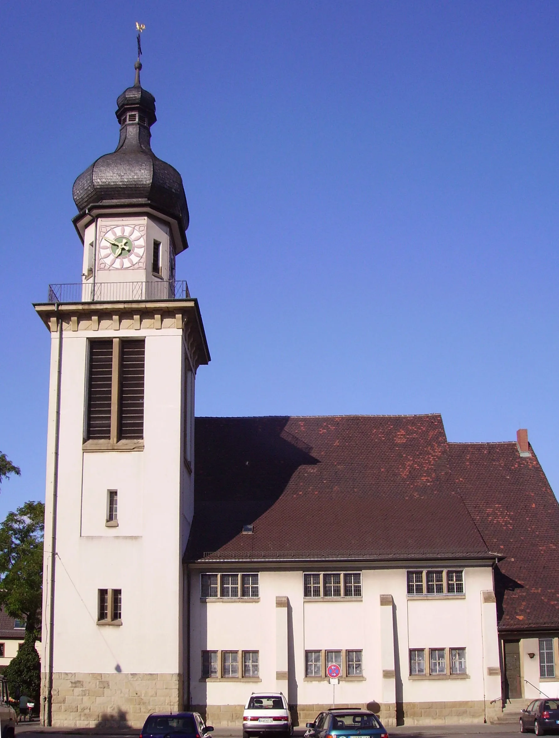Photo showing: Evangelische Kirche Ludwigshafen-Edigheim