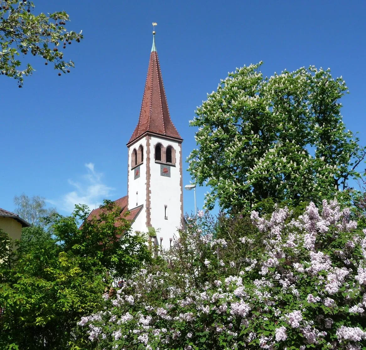 Photo showing: Turm der protestantischen Pfarrkirche in Eppstein