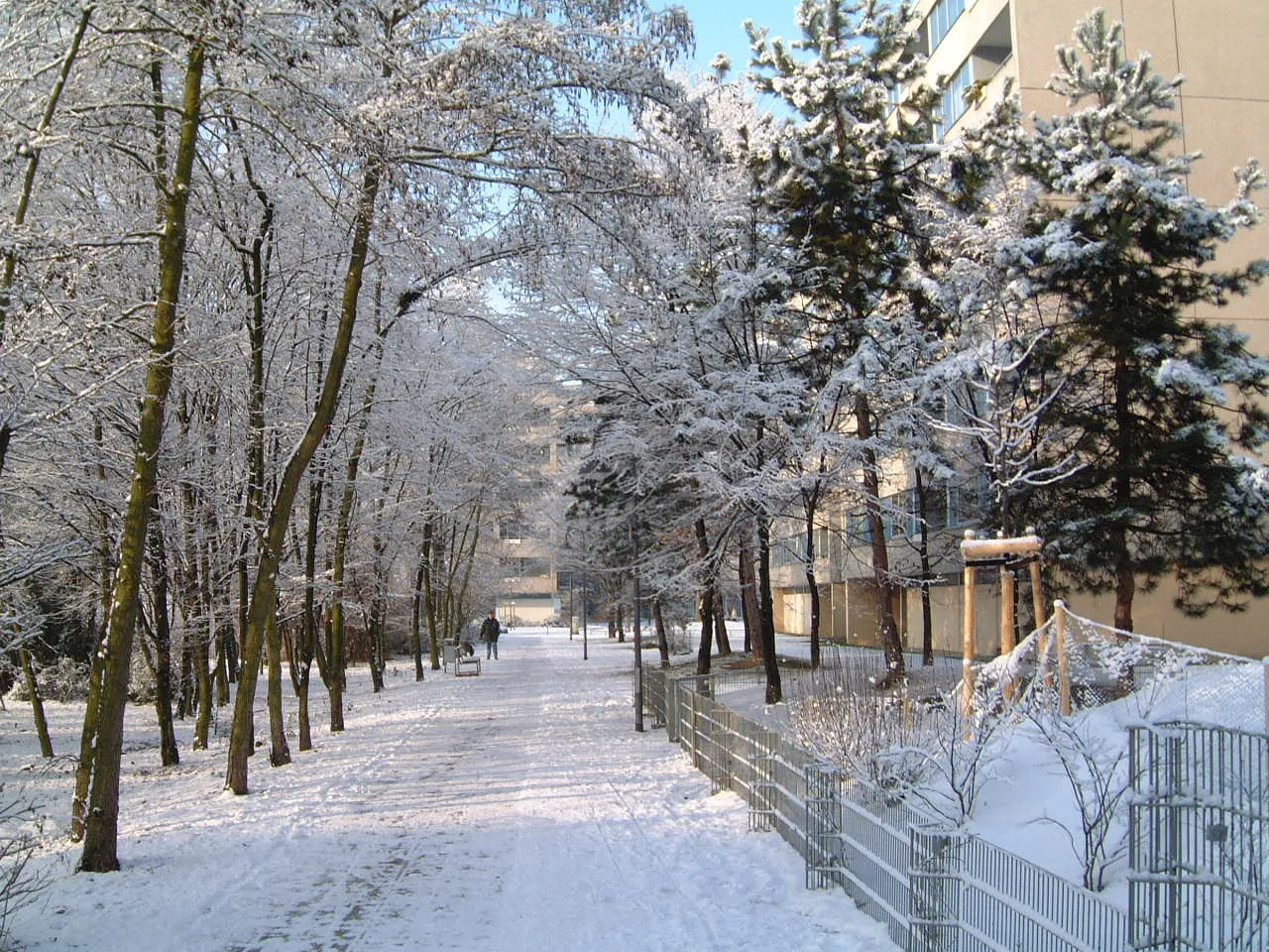 Photo showing: winter in der Pfingstweide Ludwigshafen am Rhein