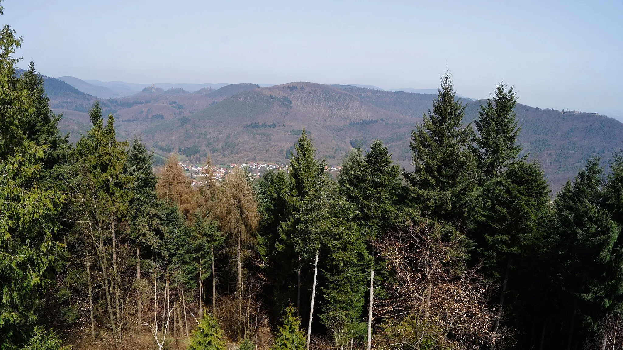 Photo showing: Blick vom Martinsturm bei Klingenmünster nach Norden.