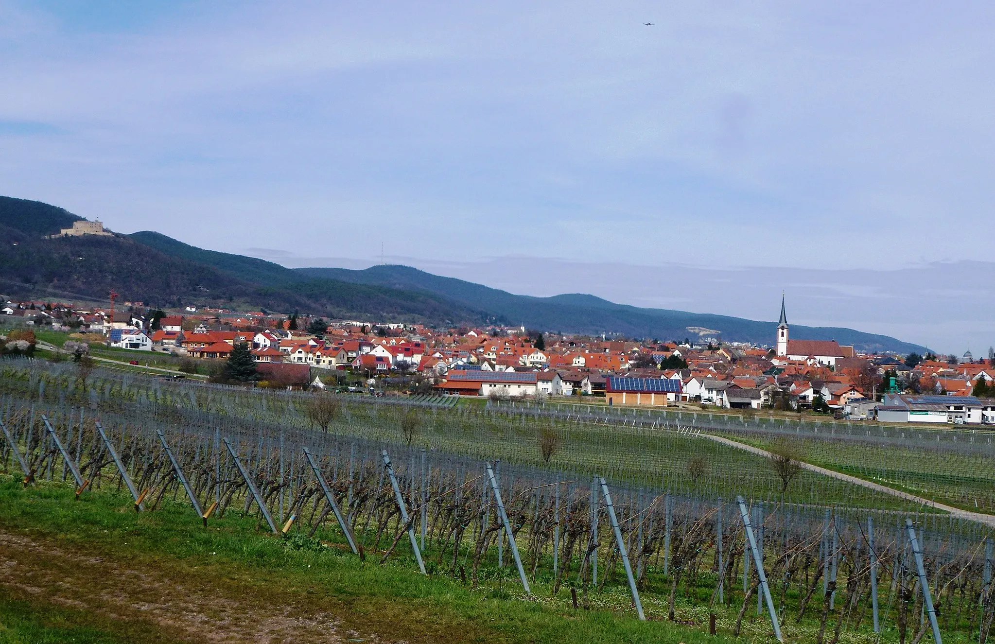 Photo showing: Village Maikammer and Hambacher Schloss in Germany