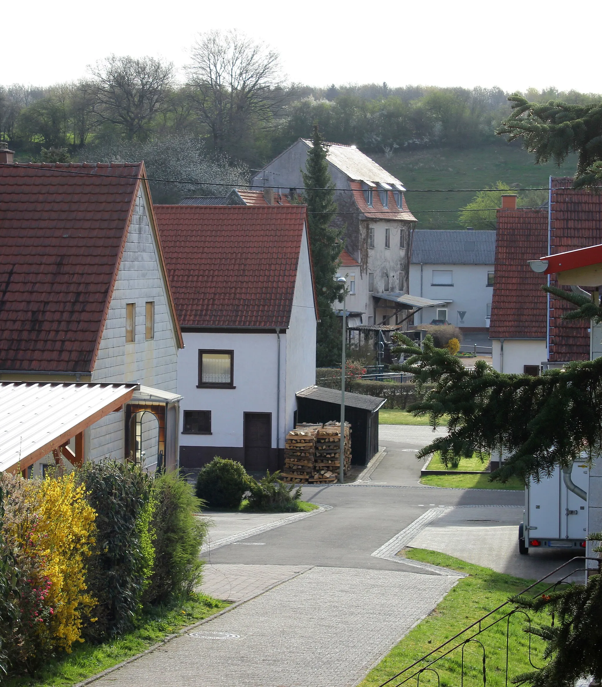 Photo showing: Blick zur Bickenalbstraße in Peppenkum, Gemeinde Gersheim, Saarpfalz-Kreis, Saarland