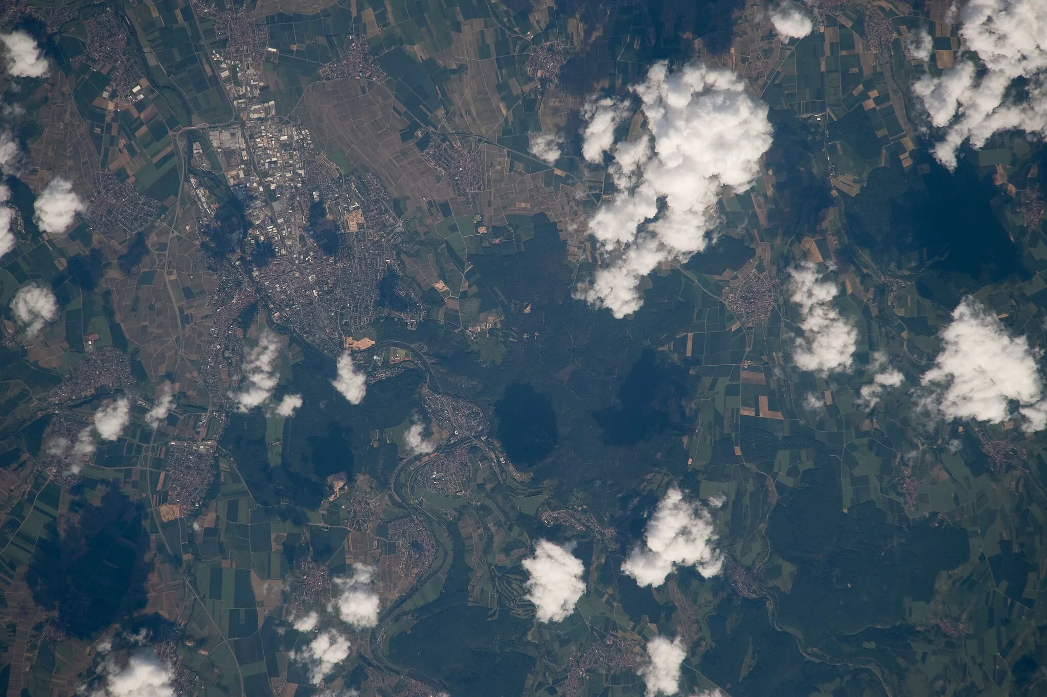 Photo showing: View of Germany taken during ISS Expedition 20.