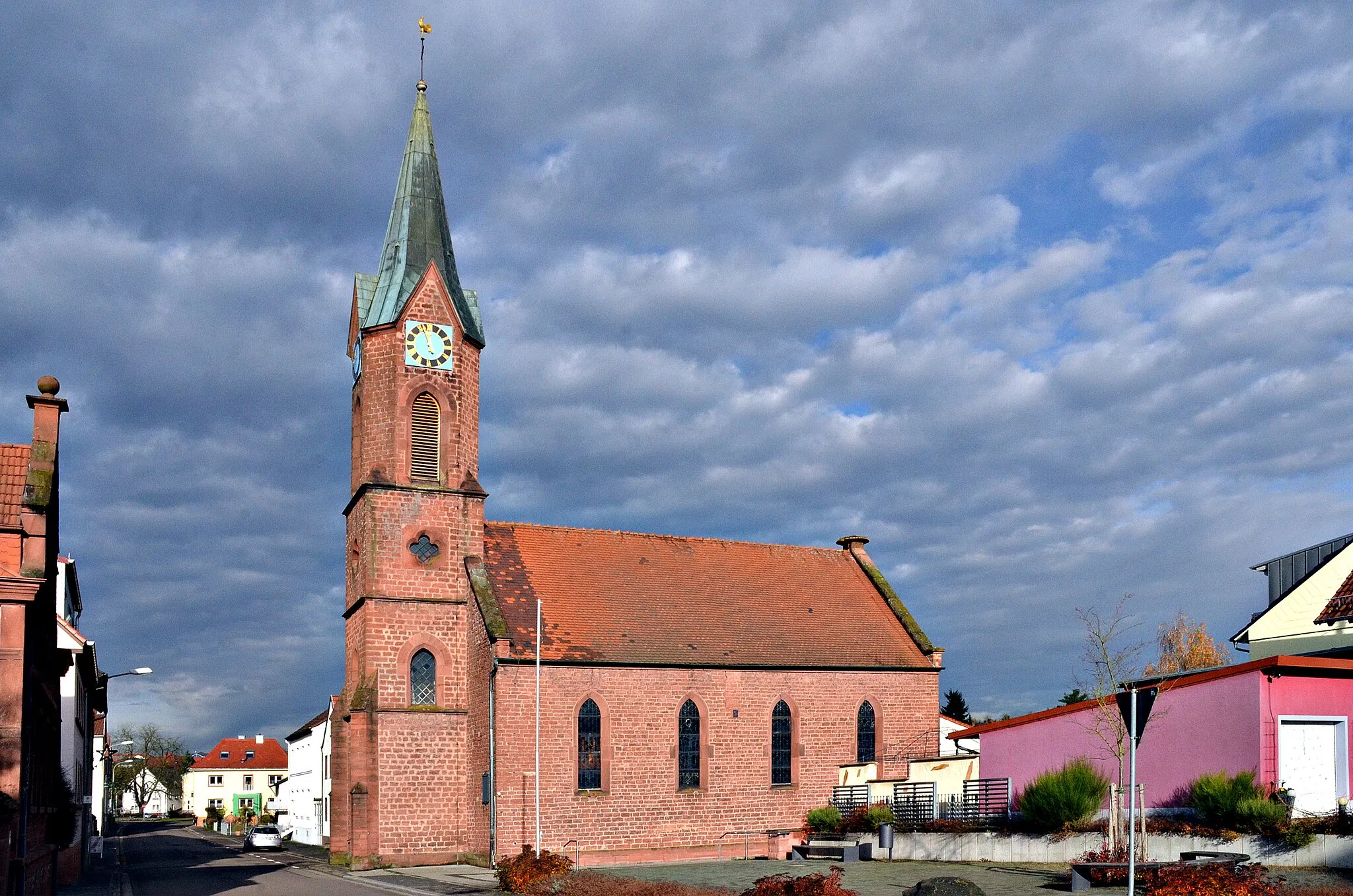 Photo showing: Protestantische Kirche in Mackenbach