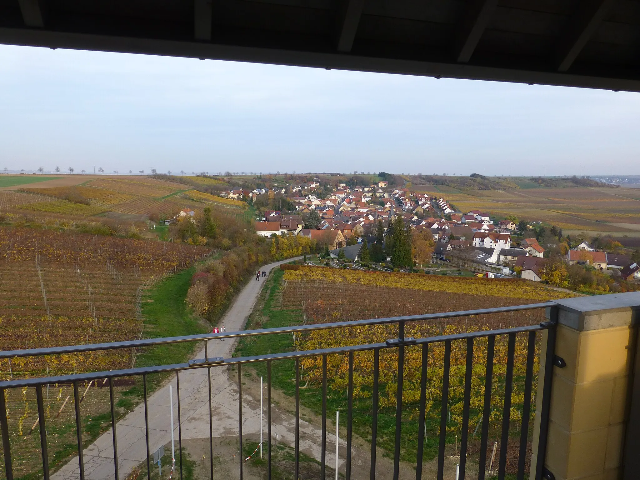 Photo showing: Blick von der Aussichtsplattform ostwärts nach Vendersheim