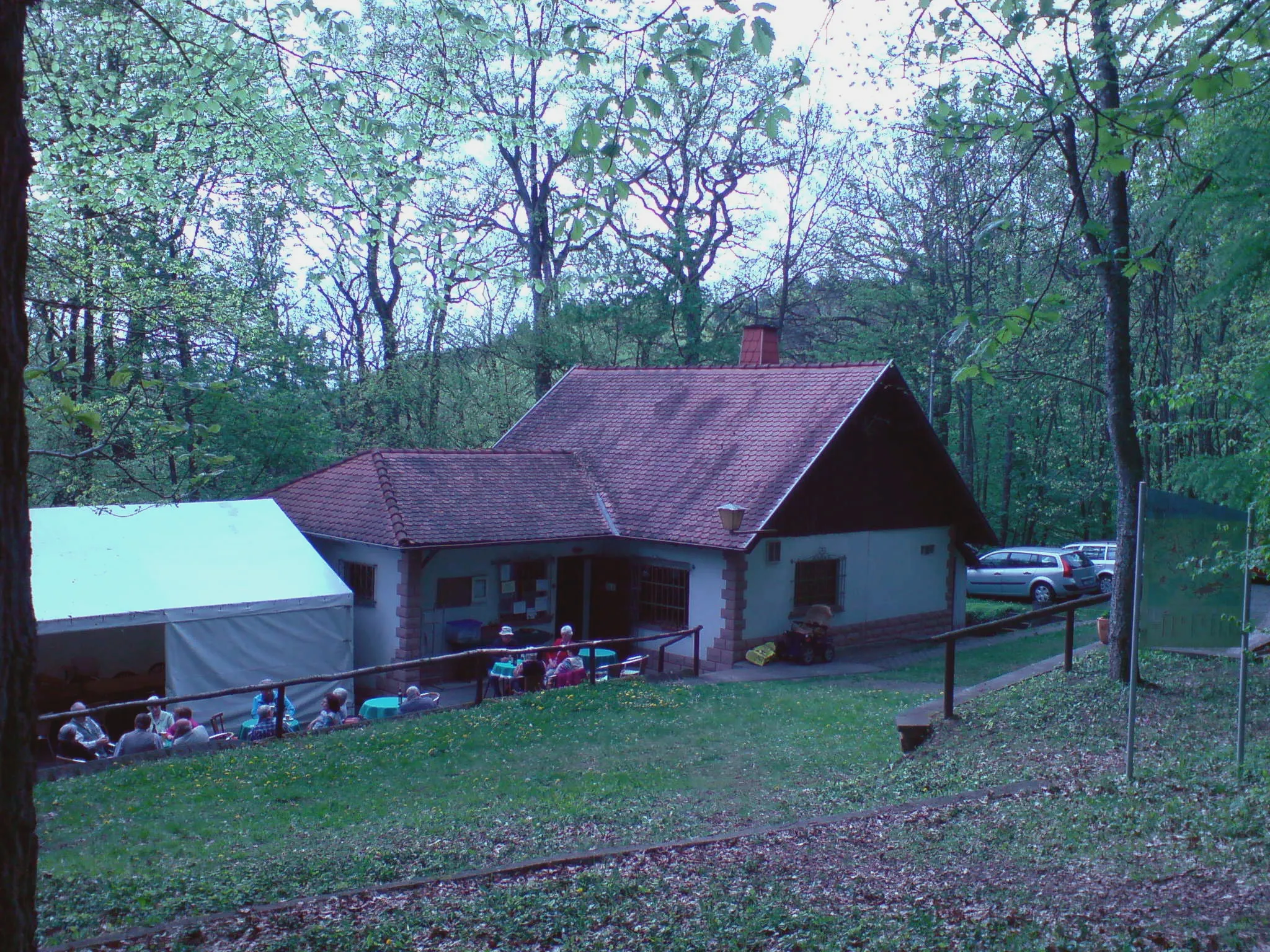 Photo showing: Die Fritz-Claus-Hütte in Brücken (Pfalz)