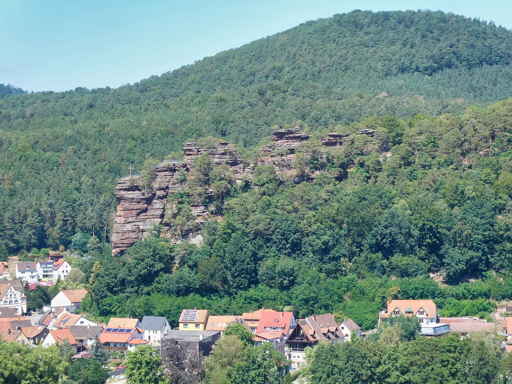 Photo showing: Jungfernsprung am Vogelsberg (Wasgau/Pfälzerwald)