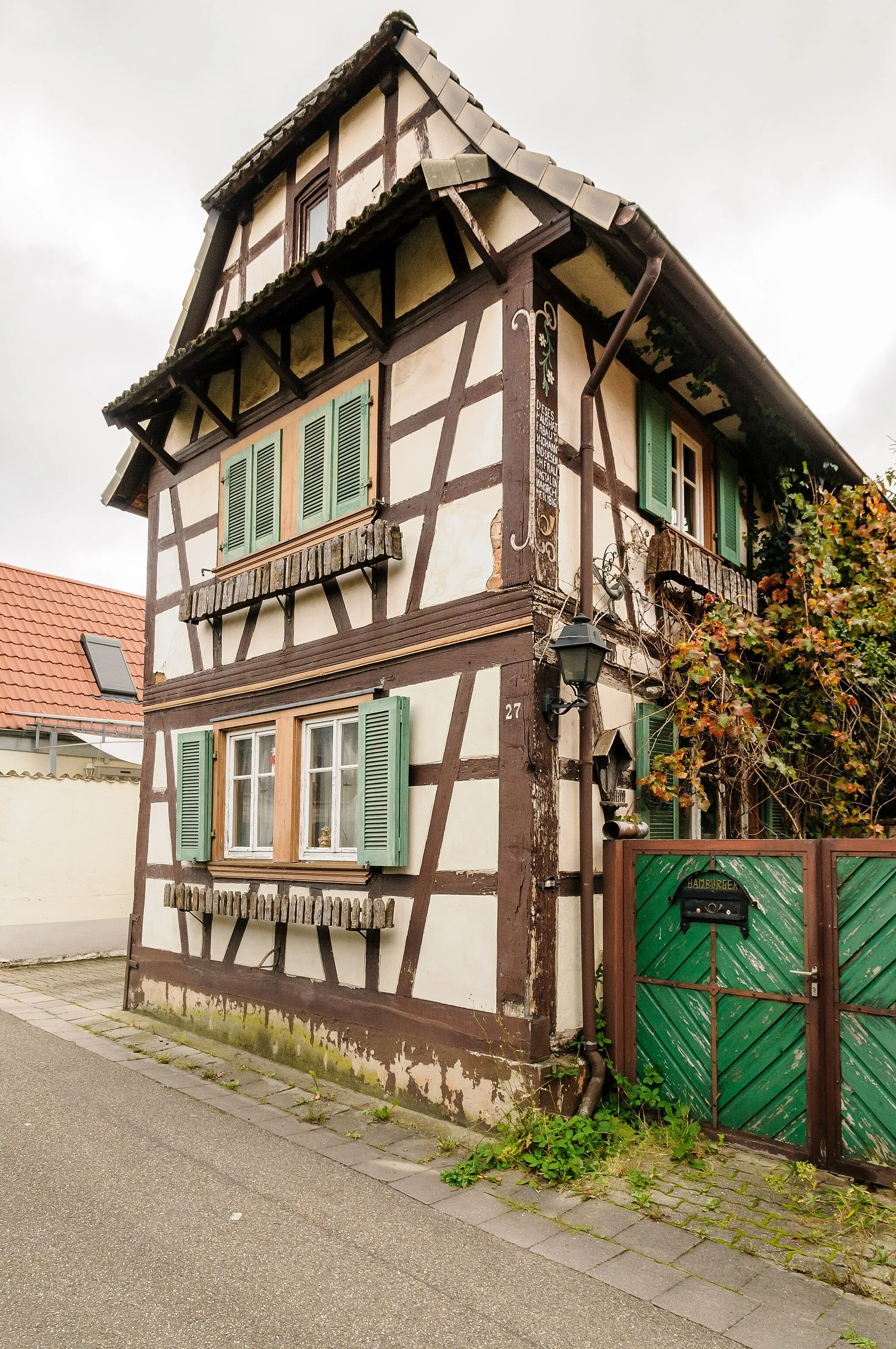 Photo showing: Fachwerkhaus, bezeichnet 1816