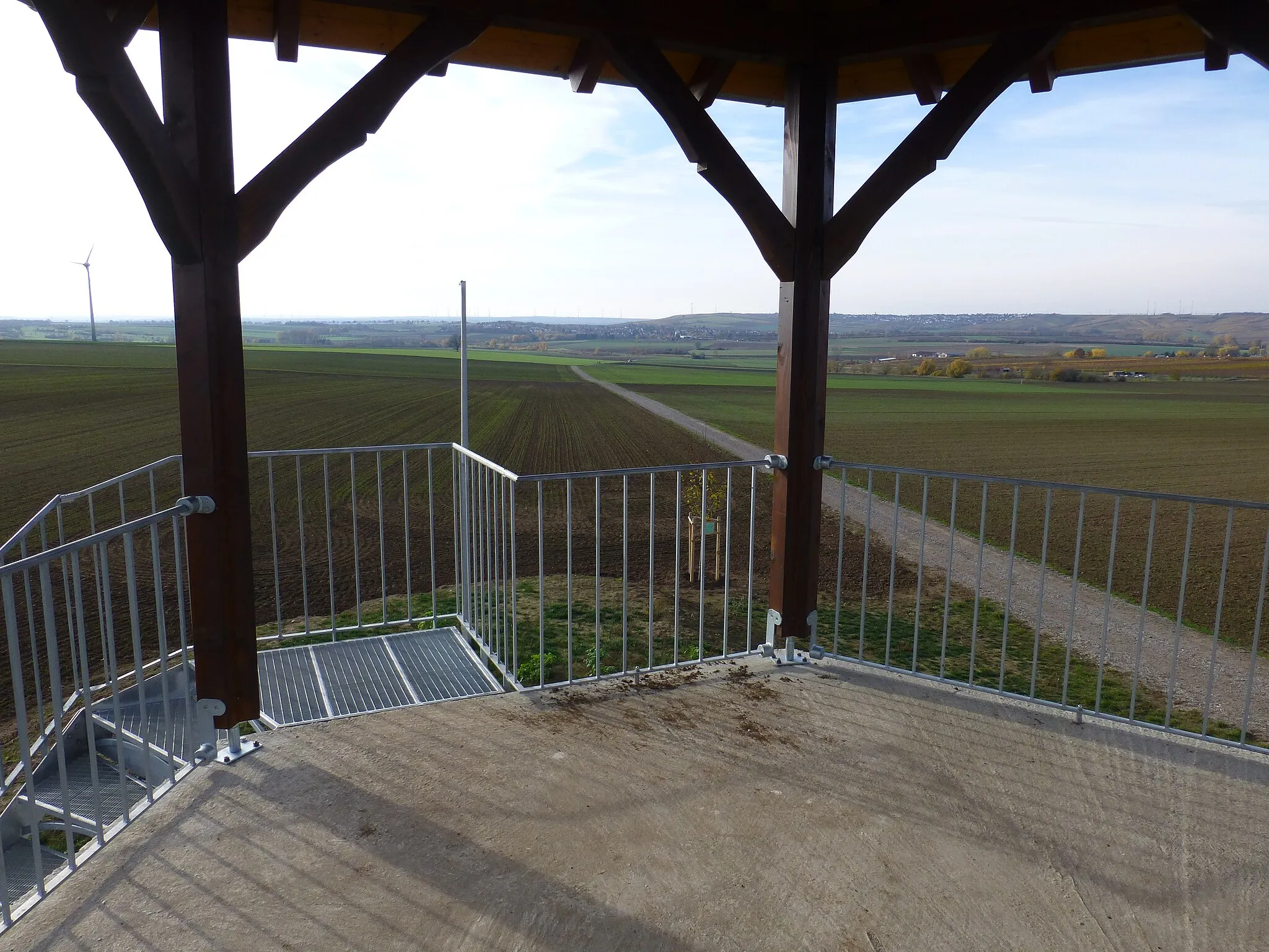 Photo showing: Lörzweiler Königstuhl; Blick von der Plattform in Richtung Mommenheim