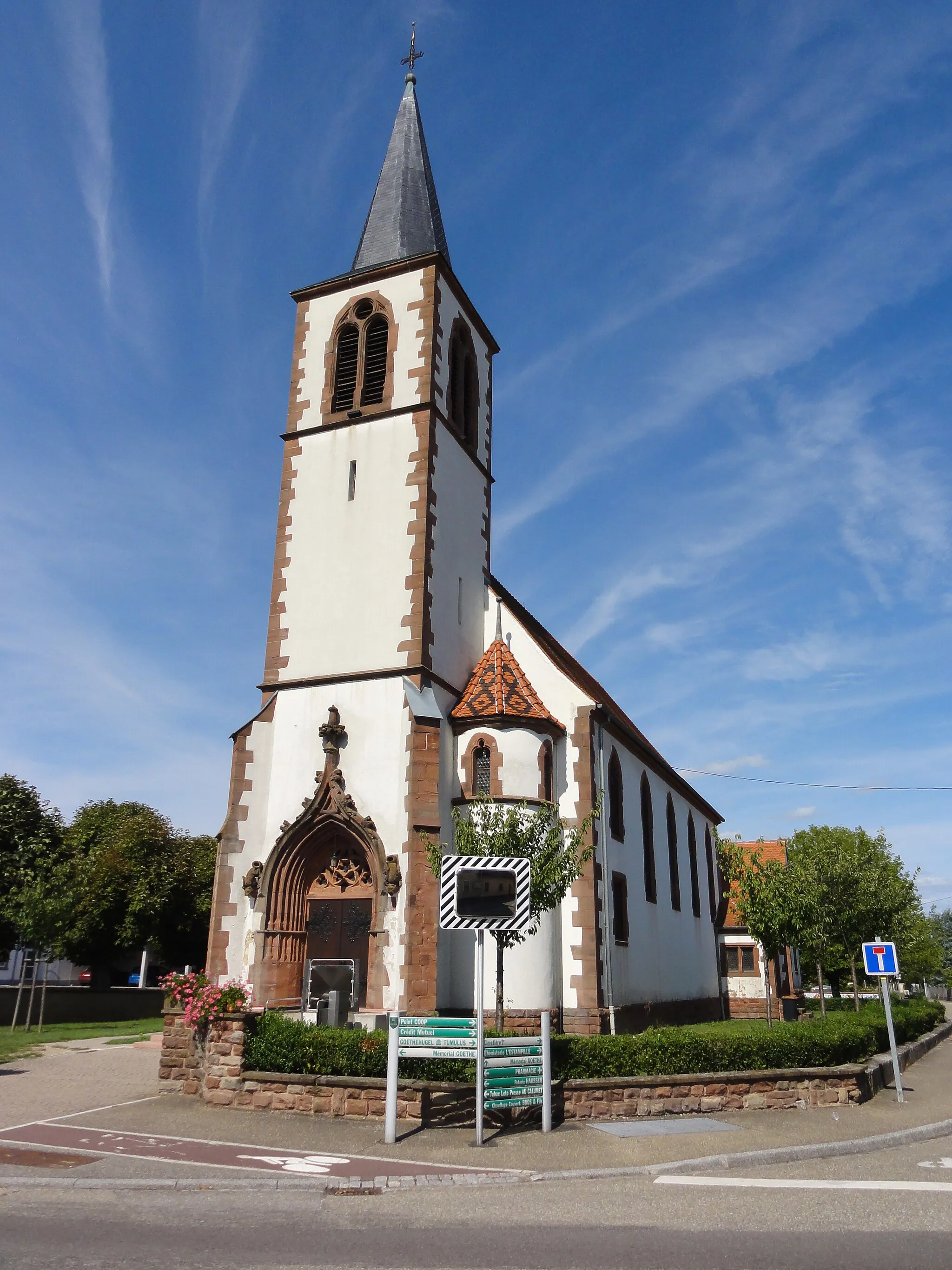 Photo showing: Alsace, Bas-Rhin, Sessenheim, Église de la Nativité-de-la-Bienheureuse-Vierge-Marie (IA00123779).