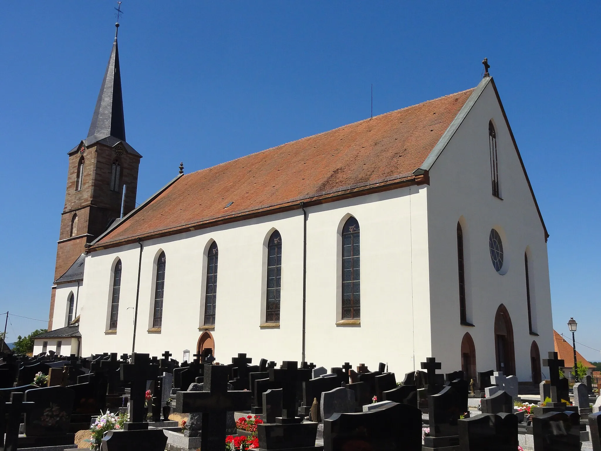 Photo showing: Alsace, Bas-Rhin, Schleithal, Église Saint-Barthélemy (IA67008679).