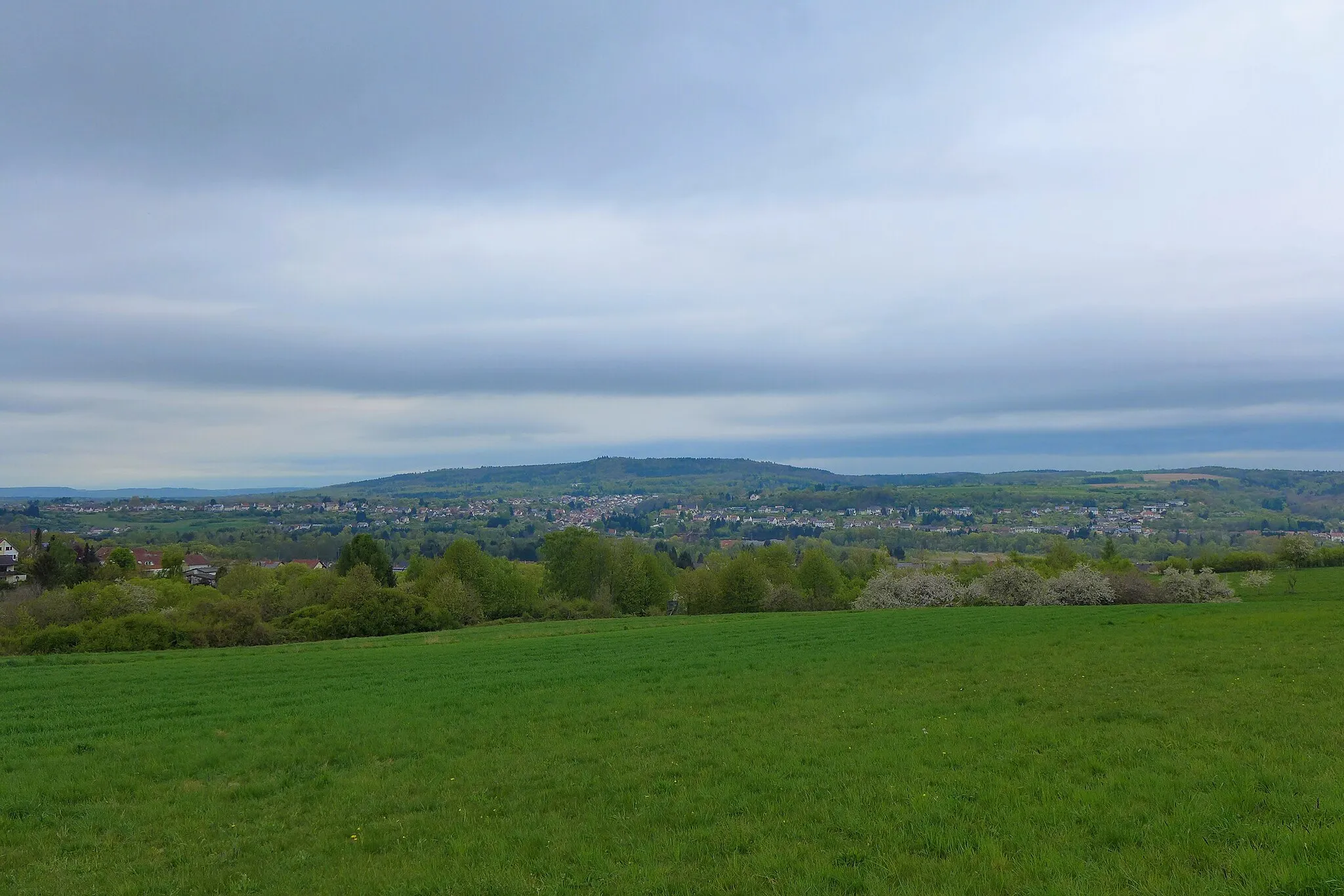 Photo showing: Blick vom Bilsdorfer Steinberg auf den Litermont und Piesbach